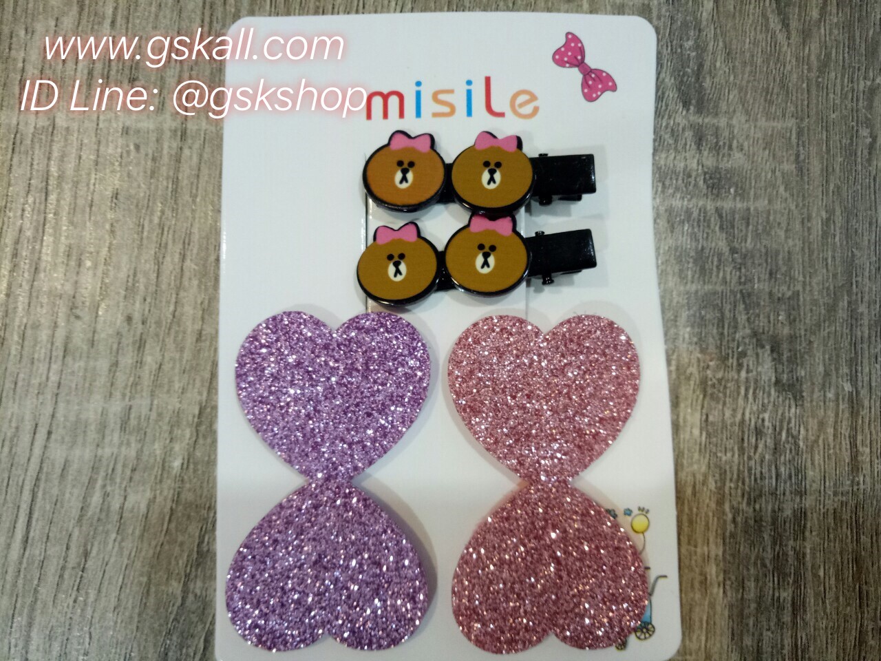 กิ๊ปหนีบแพ็คคู่การ์ตูน