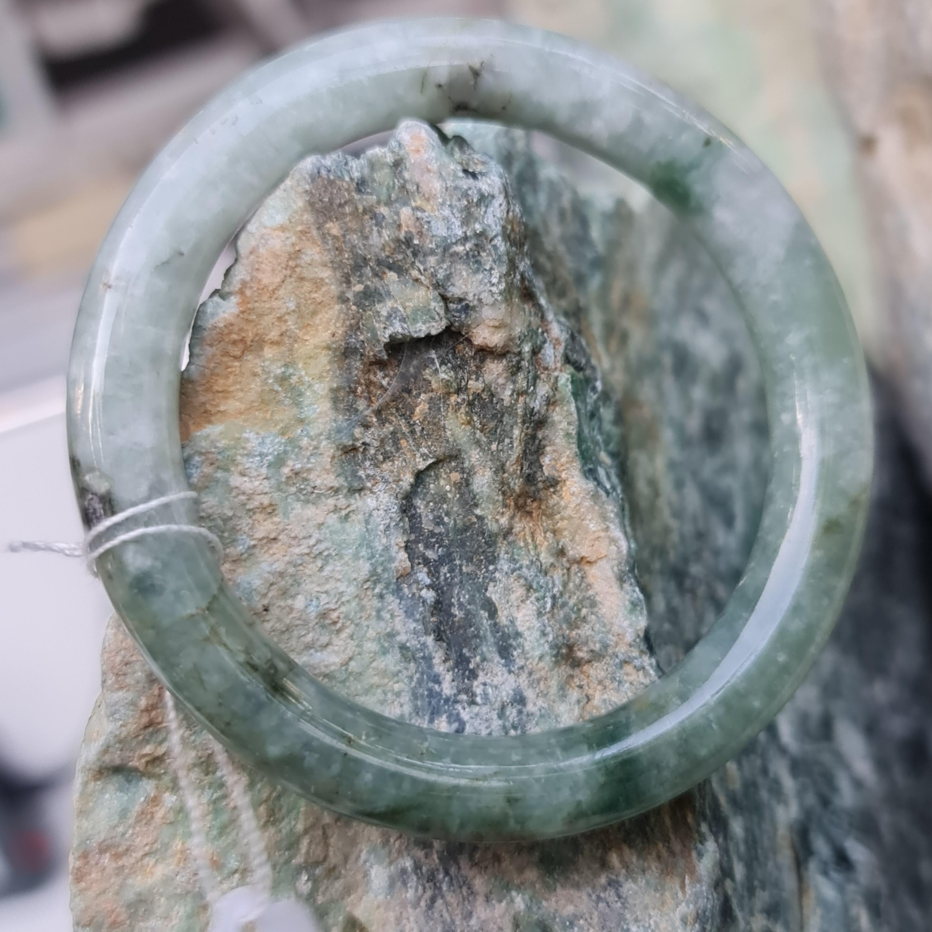 JB6711030 หยก พม่า แท้ Jade กำไลหยก 51.1 มม. (Jadeite bracelet) พม่า (Myanmar)