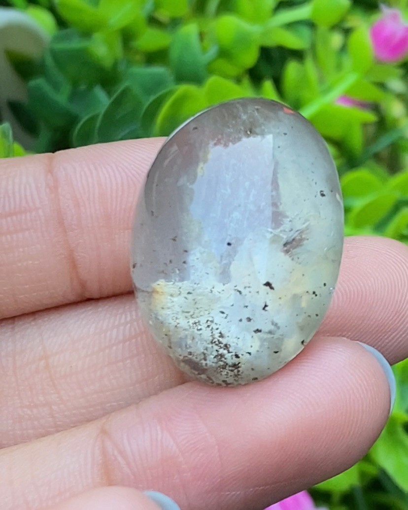 โป่งข่าม ควอตซ์ Rutilated Quartz 61.67 กะรัต Cts. พลอยแท้ อัญมณีมงคลประจําวันเกิด เครื่องประดับพลอย