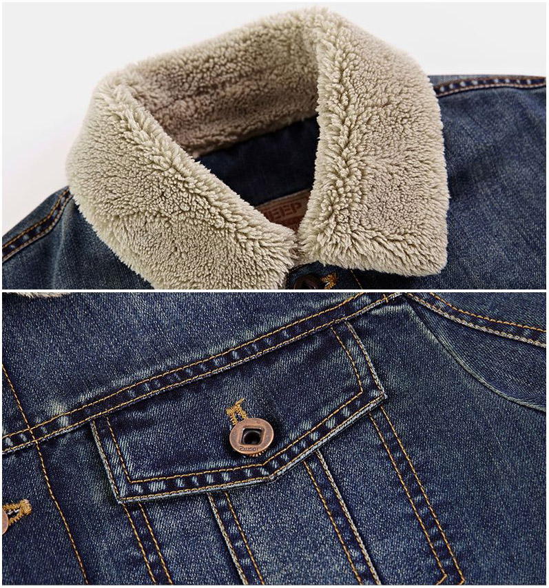 เสื้อแจ็กเก็ตยีนส์กันหนาวรุ่นหนา ซับขนนุ่ม (10181MM)