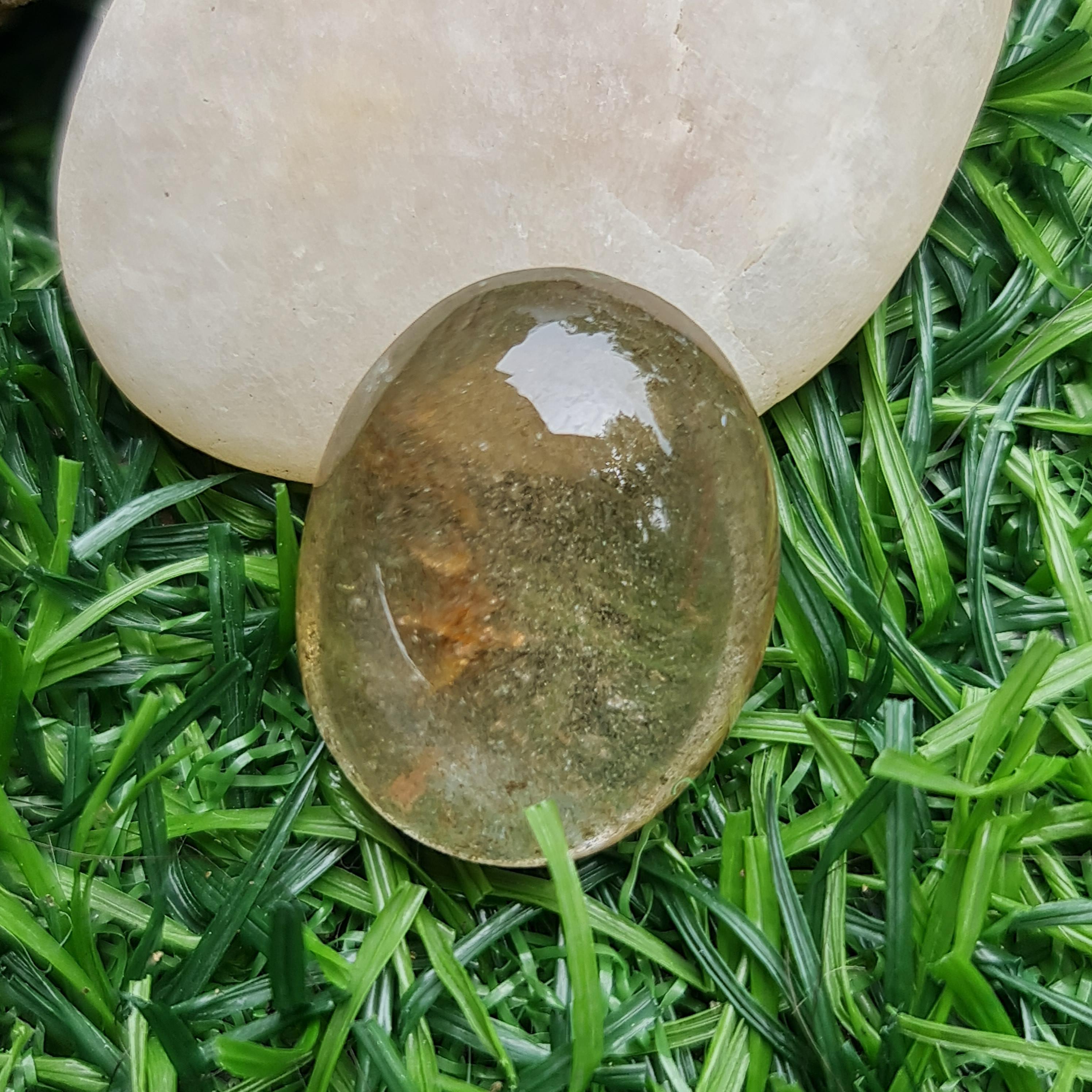 โป่งข่าม ควอตซ์ Rutilated Quartz 32.49 กะรัต Cts. พลอยแท้ อัญมณีมงคลประจําวันเกิด เครื่องประดับพลอย