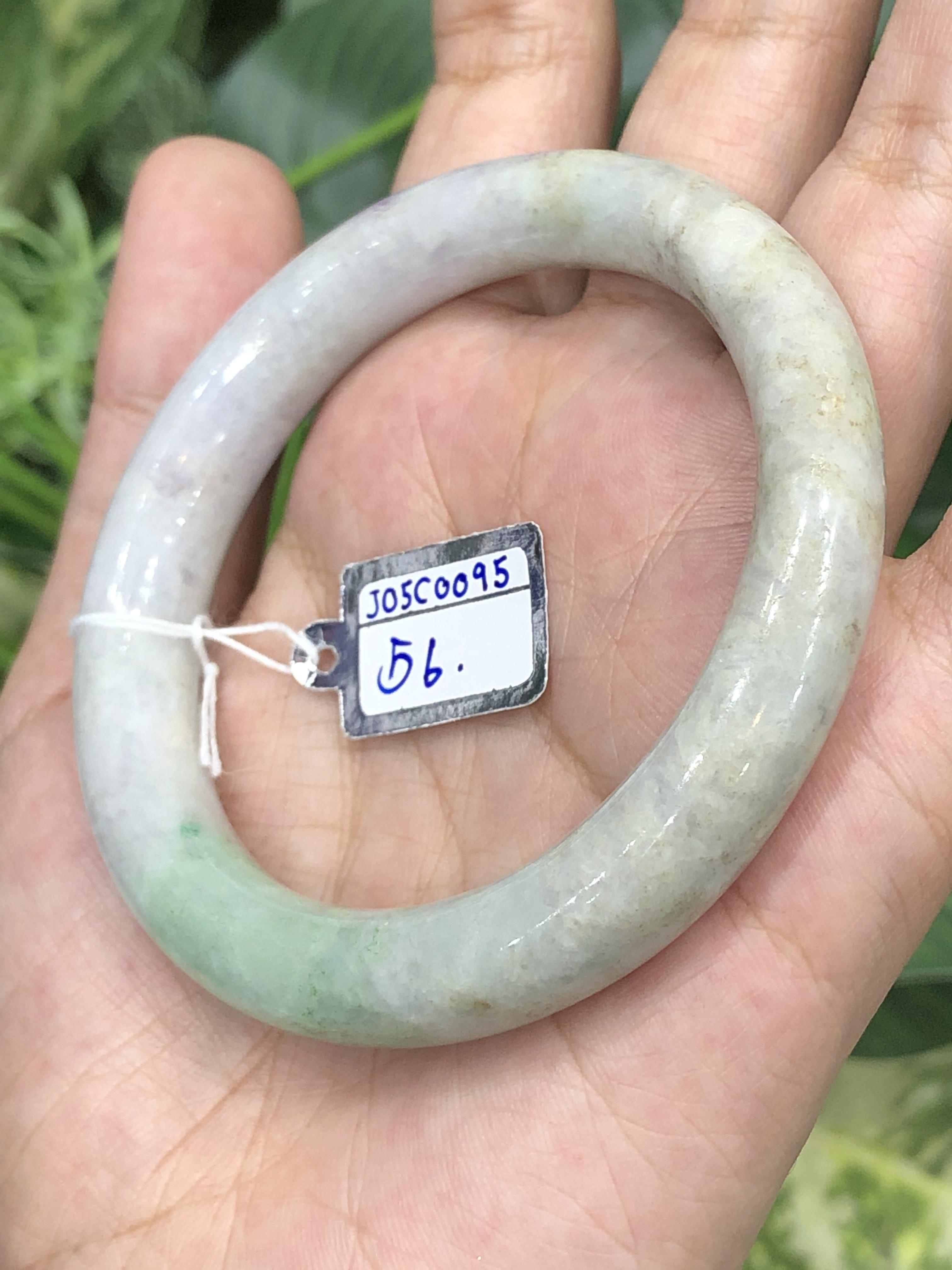 ๋J05C0095 หยก พม่า แท้ Jade กำไลหยก 56.0 มม. (Jade bracelet) พม่า (Myanmar)
