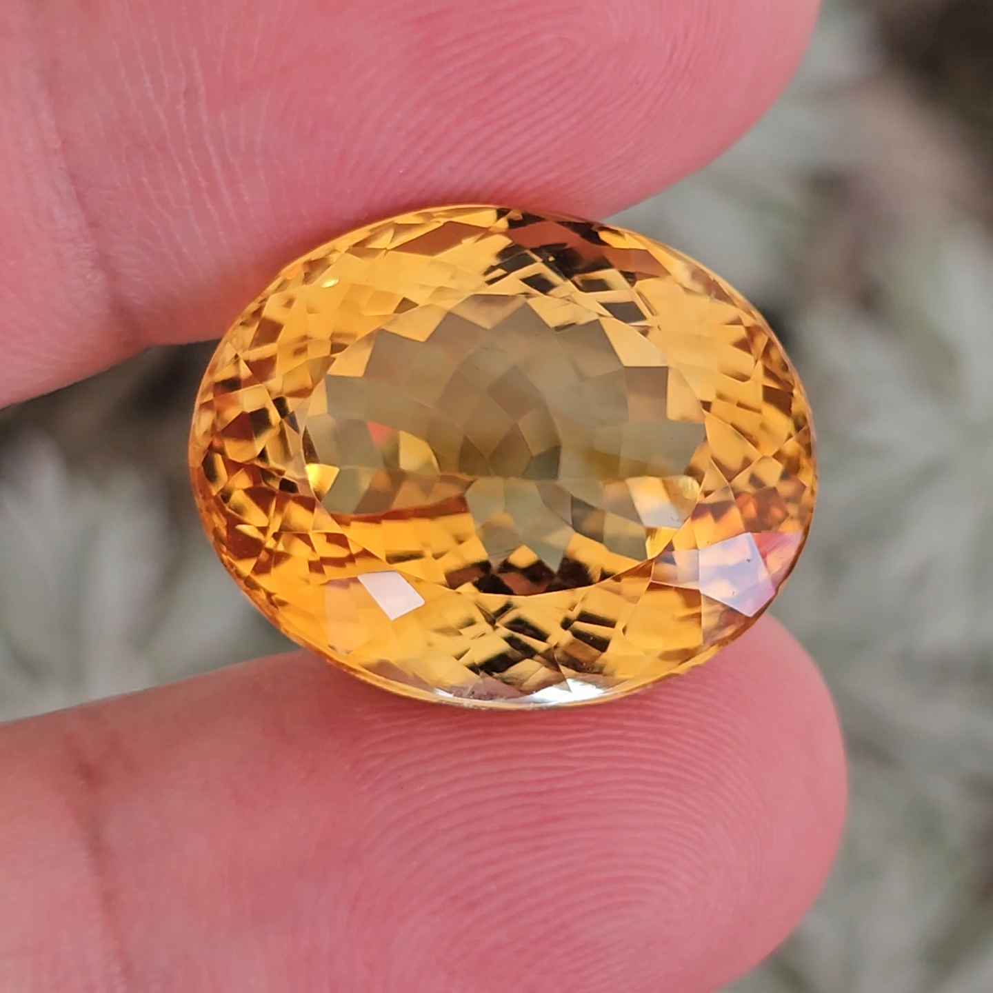 พลอย ซิทริน Citrine 32.66 กะรัต (Cts.) พลอยแท้ อัญมณีมงคลประจําวันเกิด เครื่องประดับพลอย