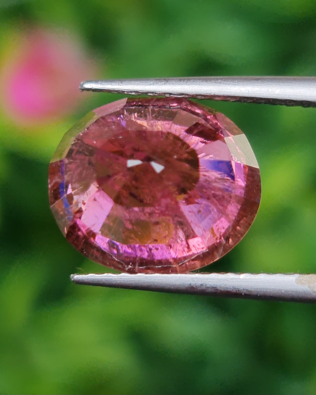 พลอย ชมพู พิ้งค์ ทัวร์มารีน (Pink Tourmaline) 4.87 กะรัต (Cts.) อัญมณีมงคลประจําวันเกิด เครื่องประดับพลอย