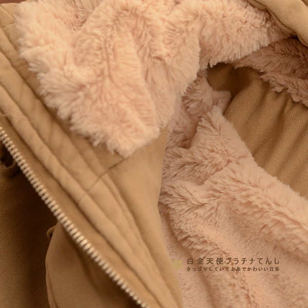 เสื้อโค้ทกันหนาวรุ่นหนาใส่ติดลบ ฮู้ดผ่าซิป ซับผ้าขนนุ่ม (10836LM)