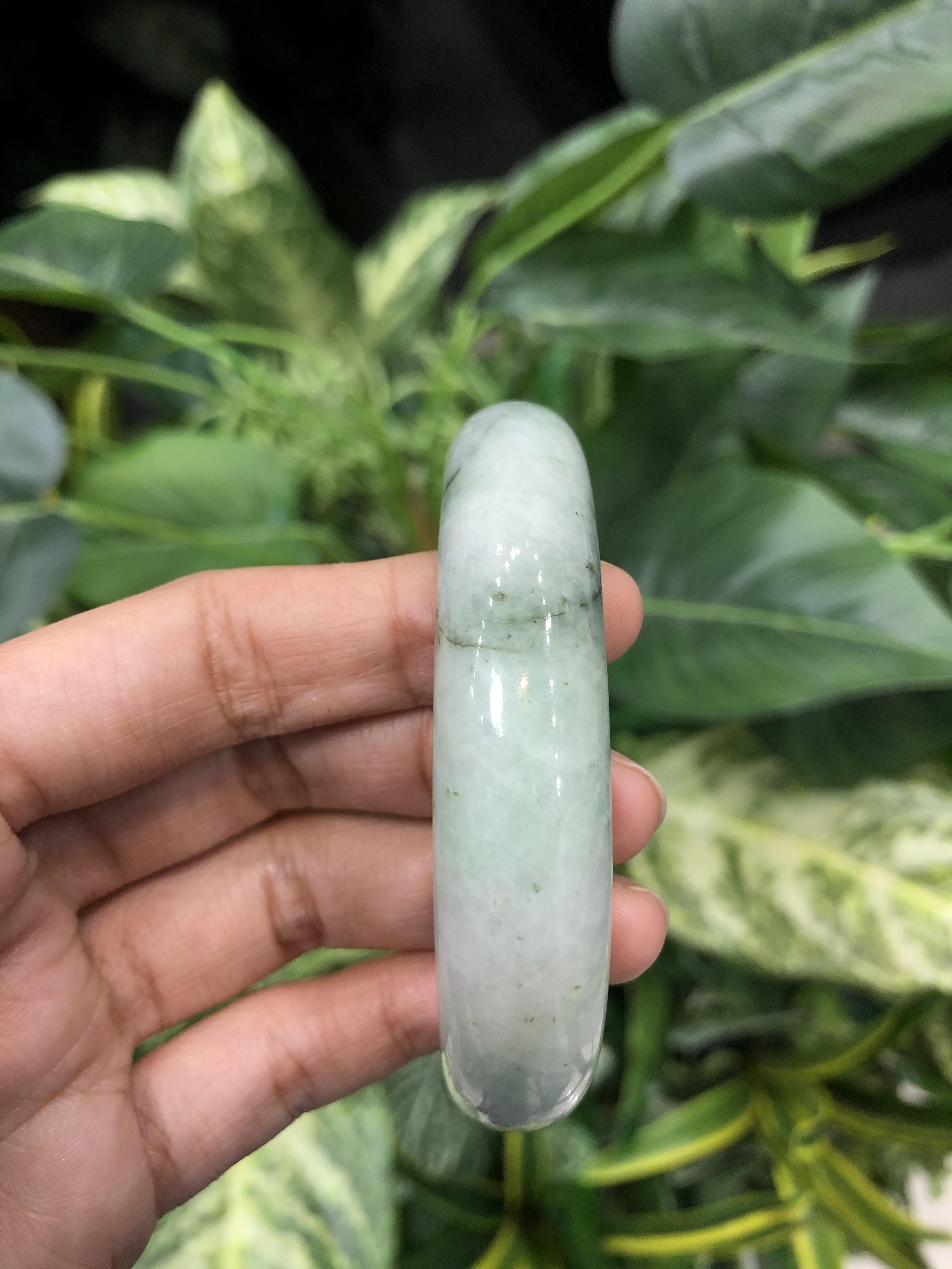 J05C0011หยก พม่า แท้ Jade กำไลหยก 58 มม (Jade bracelet) พม่า (Myanmar)