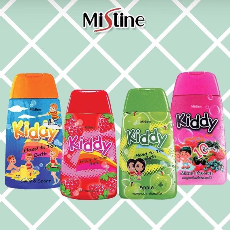 1 PV. Mistine kiddy Head to Toe Bath 200ml. มิสทิน คิดดี้ แชมพูอาบน้ำ