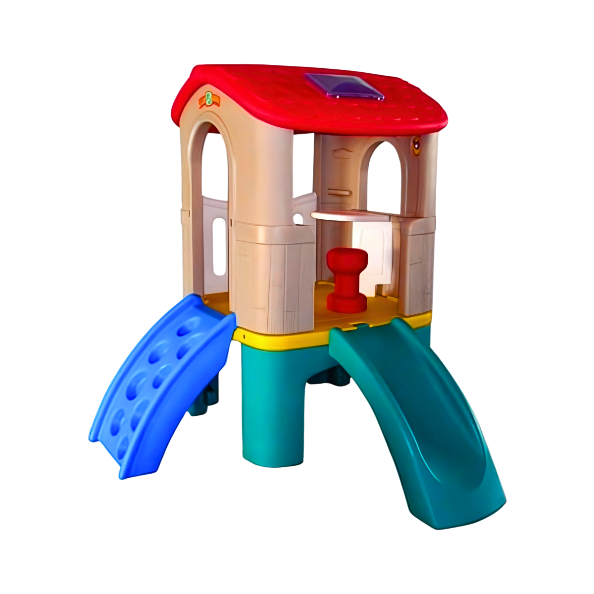 บ้านของเล่น บ้านป้อมเดี่ยว (ทางขึ้น 1 ทาง กระดานลื่น 1 ทาง) Play House Single Fortress Play House