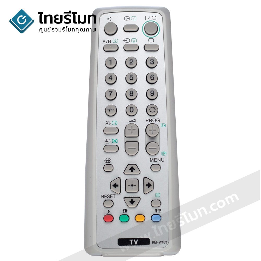 รีโมททีวี Sony รุ่นW103 ปุ่มคำสั่งเต็ม *รุ่นนี้แทนได้สมบูรณ์หลายรหัส*