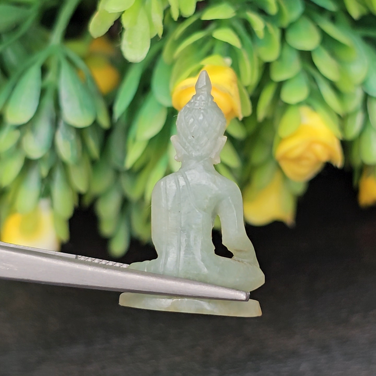 หยก แกะสลัก รูป พระ (Burmese jadeite) 14.86 กะรัต (cts.) หยก พม่า แท้