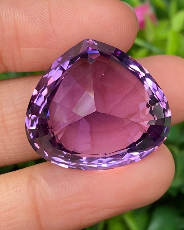 พลอย อเมทิส Amethyst 49.75 กะรัต (Cts.) พลอยแท้ อัญมณีมงคลประจําวันเกิด เครื่องประดับพลอย