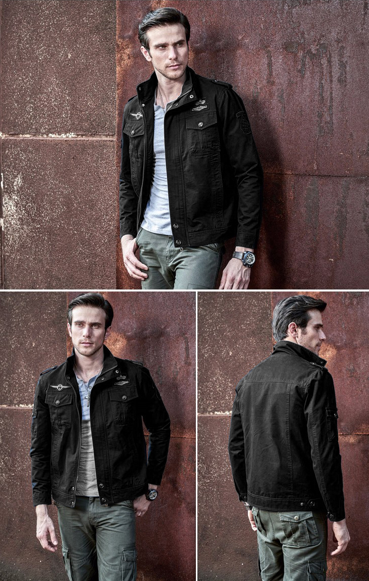 Field Jacket เสื้อแจ็คเก็ตแฟชั่น แต่งอาร์มสุดเท่ (10293MM)