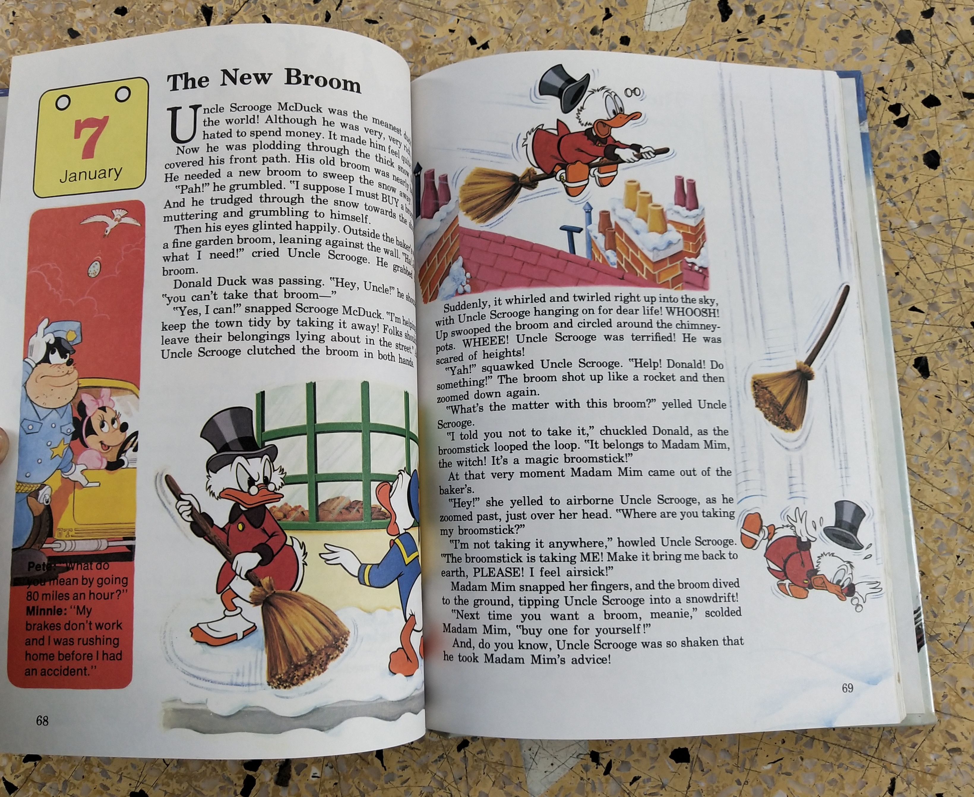 หนังสือภาพการ์ตูนดิสนีย์น่ารัก **หนังสิอเก่า มีตำหนิ โปรดตรวจสอบทุกภาพ ปกแข็ง ฉบับภาษาอังกฤษ เล่าเรื่องราวของทุกวันในฤดูหนาว ผ่านตัวการ์ตูนจากดิสนีย์ Story a Day for every day of the year ,Winter