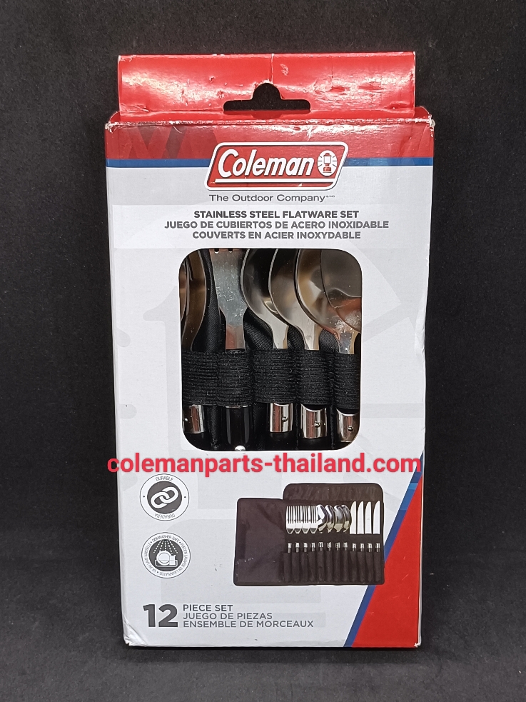 ชุดช้อน-ซ่อม-มีด Coleman stainless steel flatware set 12 ชิ้น