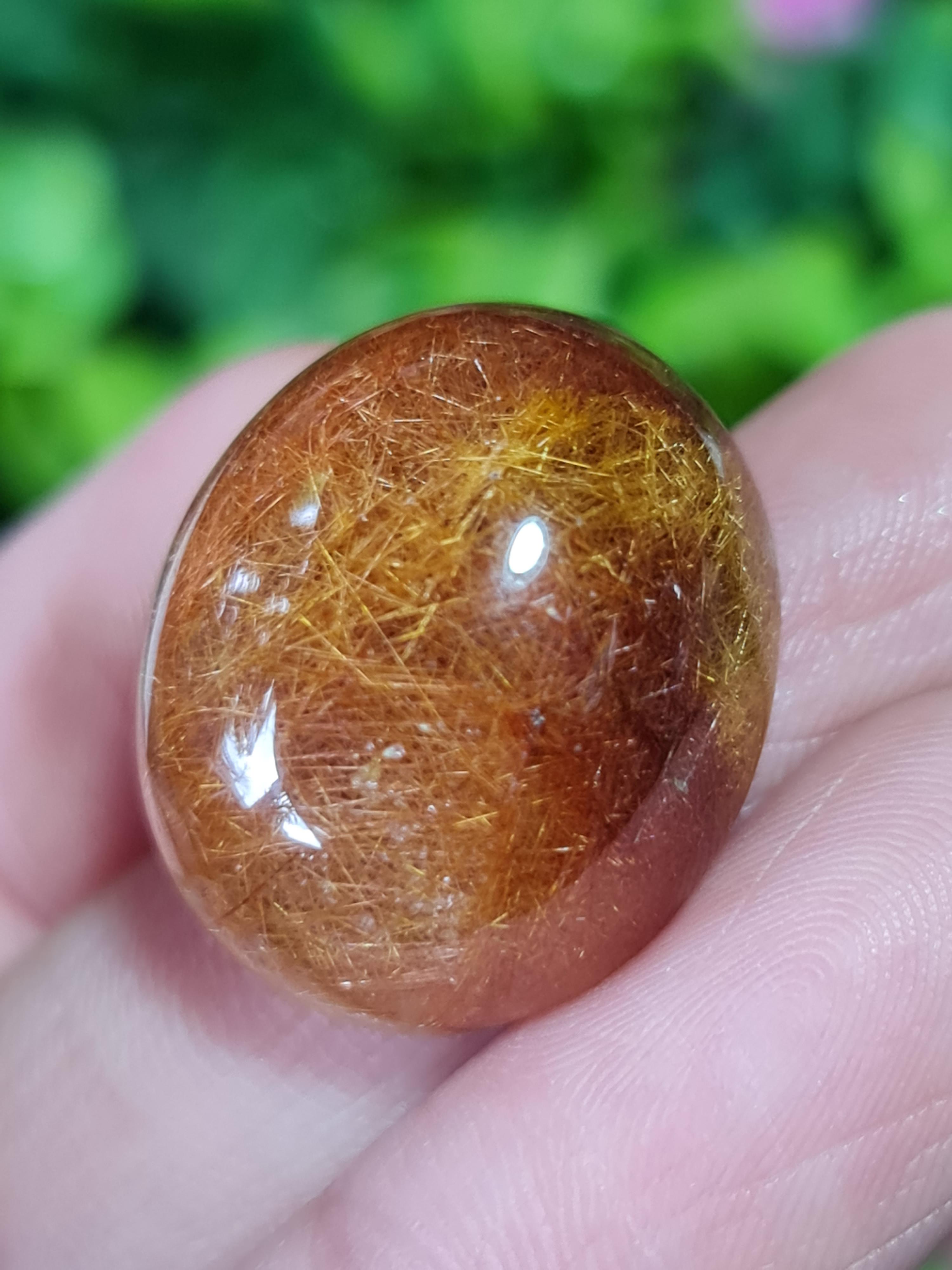 ไหมทอง ควอตซ์ Golden Rutilated Quartz 36.45 กะรัต Cts.พลอยแท้ อัญมณีมงคลประจําวันเกิด เครื่องประดับพลอย