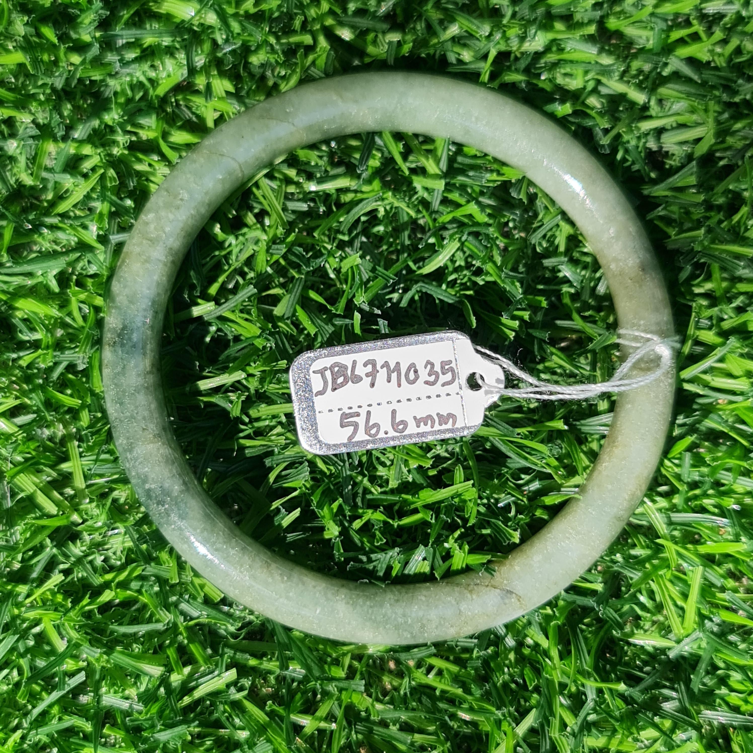 JB6711035 หยก พม่า แท้ Jade กำไลหยก 56.6 มม. (Jadeite bracelet) พม่า (Myanmar)