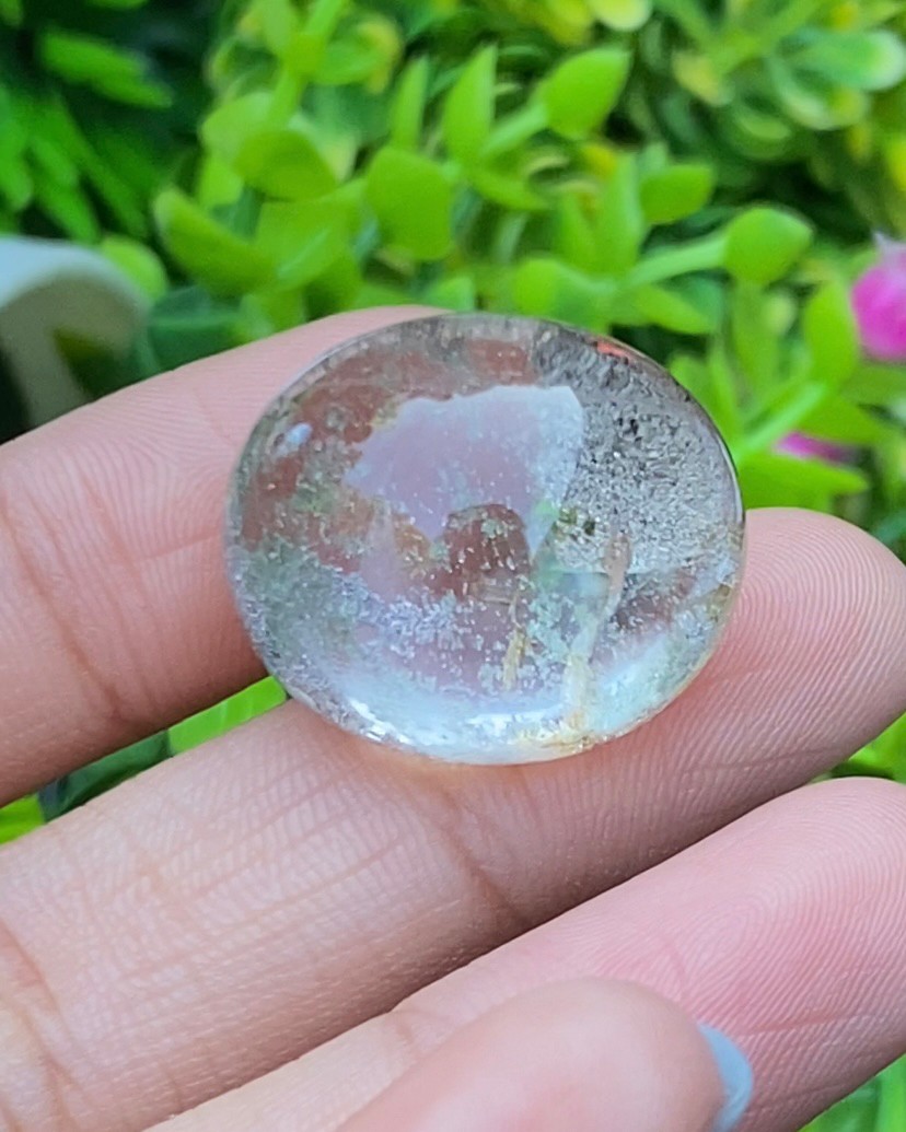 โป่งข่าม ควอตซ์ Rutilated Quartz 47.30 กะรัต Cts. พลอยแท้ อัญมณีมงคลประจําวันเกิด เครื่องประดับพลอย