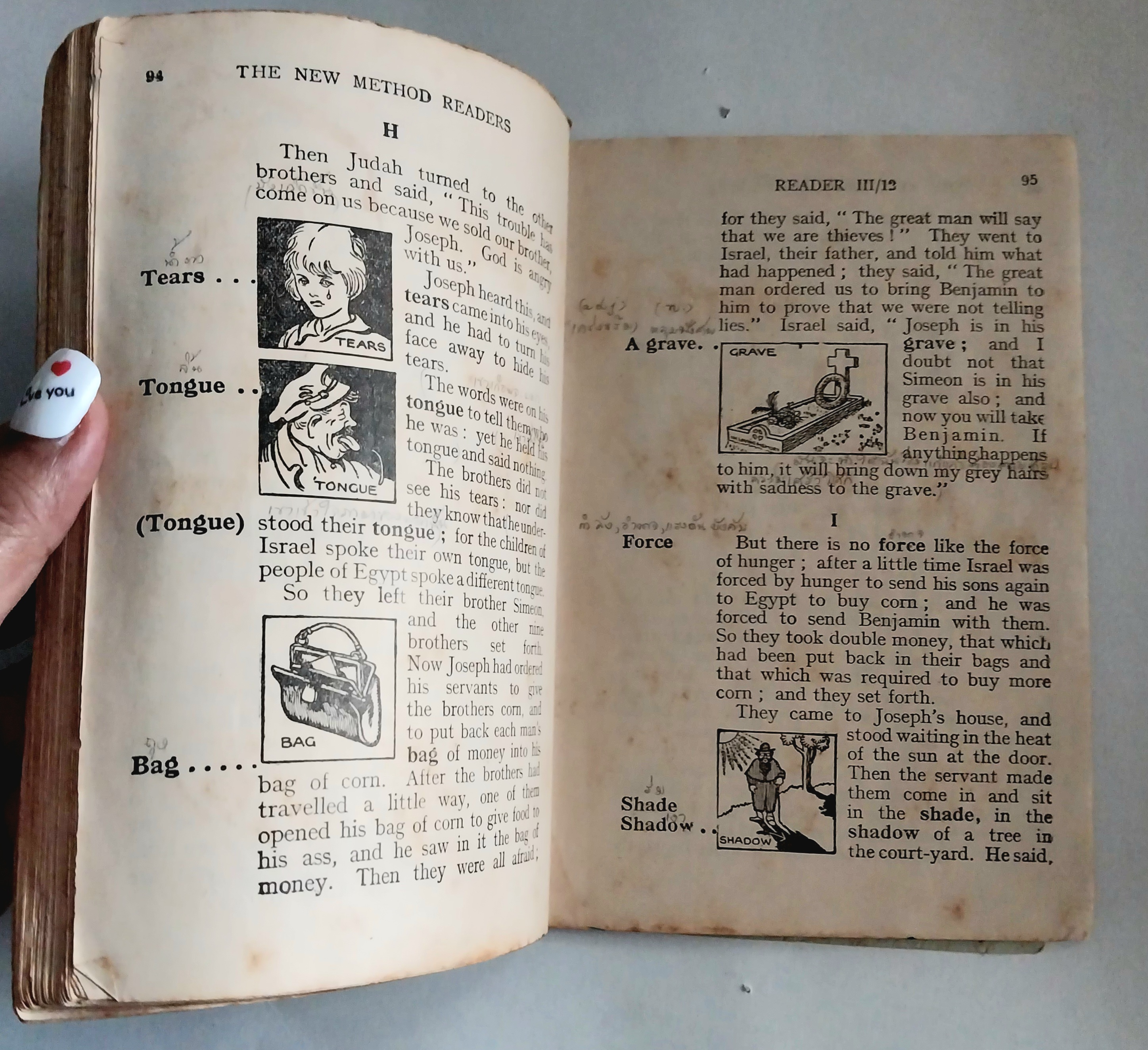 มือ2 ,***มีตำหนิตามภาพ มีเรอยเขียนเป็นระยะๆ หนังสือเรียนเก่า วิชาภาษาอังกฤษ The New Method Readers Reader3, Orient Longmans Ltd. ปี 1956