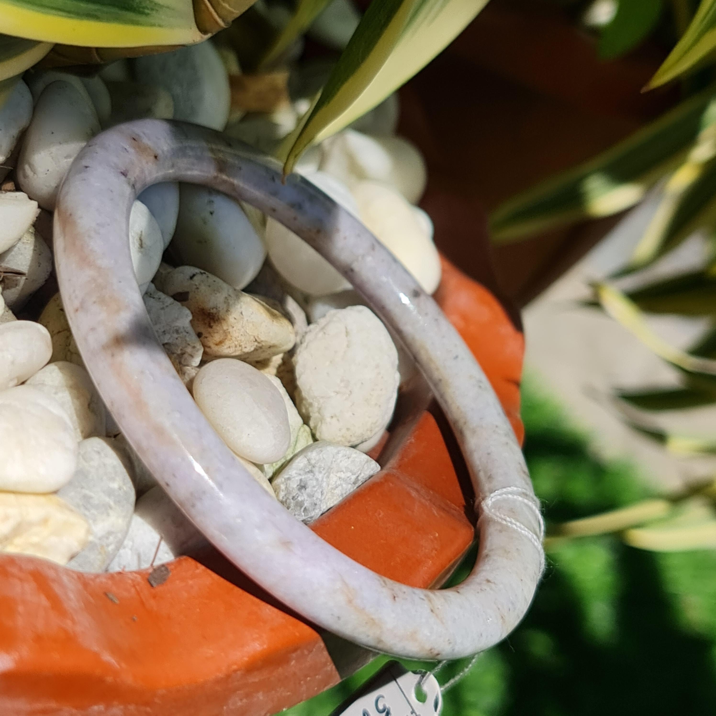 JB6711074 หยก พม่า แท้ Jade กำไลหยก 58.0 มม. (Jadeite bracelet) พม่า (Myanmar)