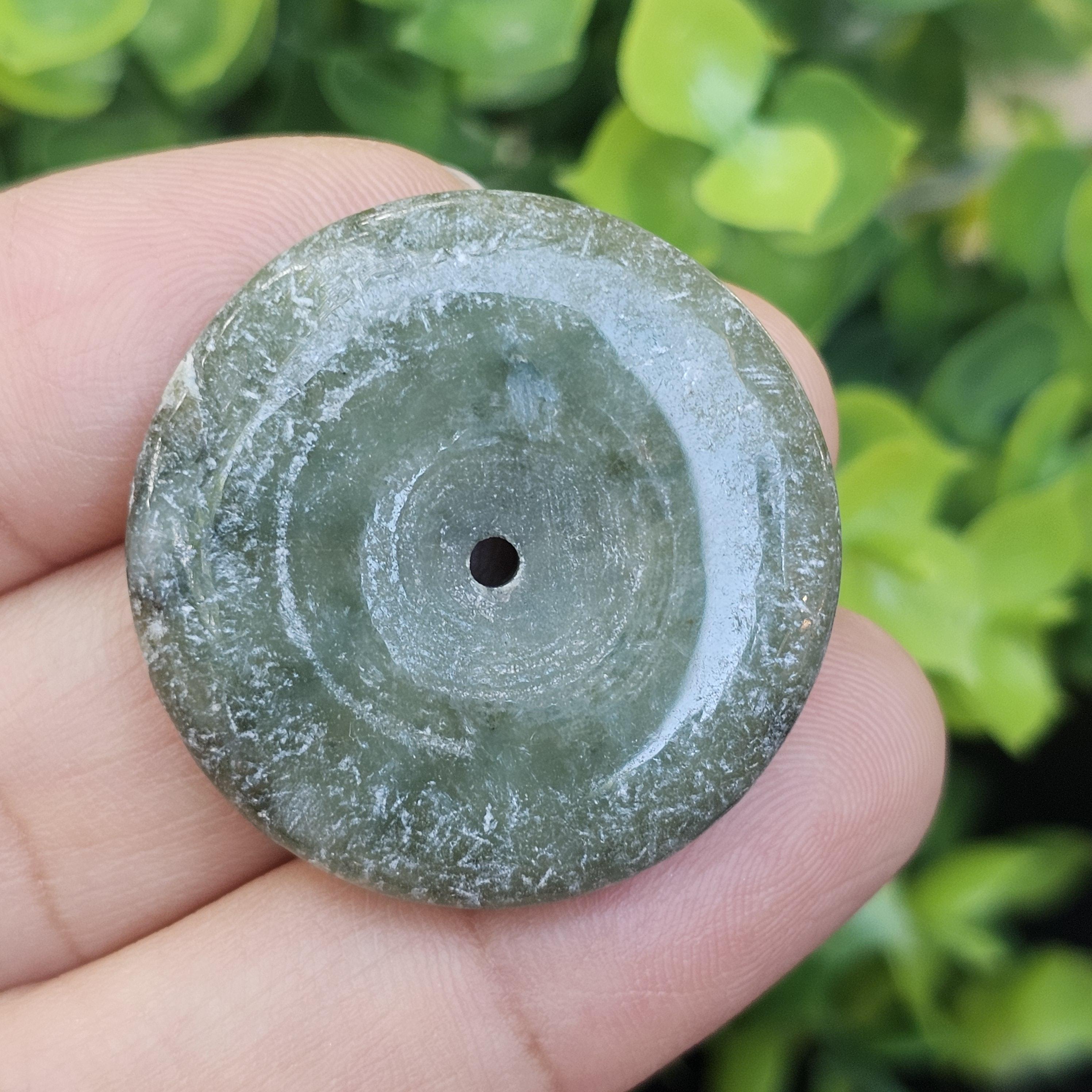 หยก พม่า แท้ Jade จี้โดนัทหยก (Bi-dise jadeite) พม่า (Myanmar) 75.03 กะรัต (Cts.)