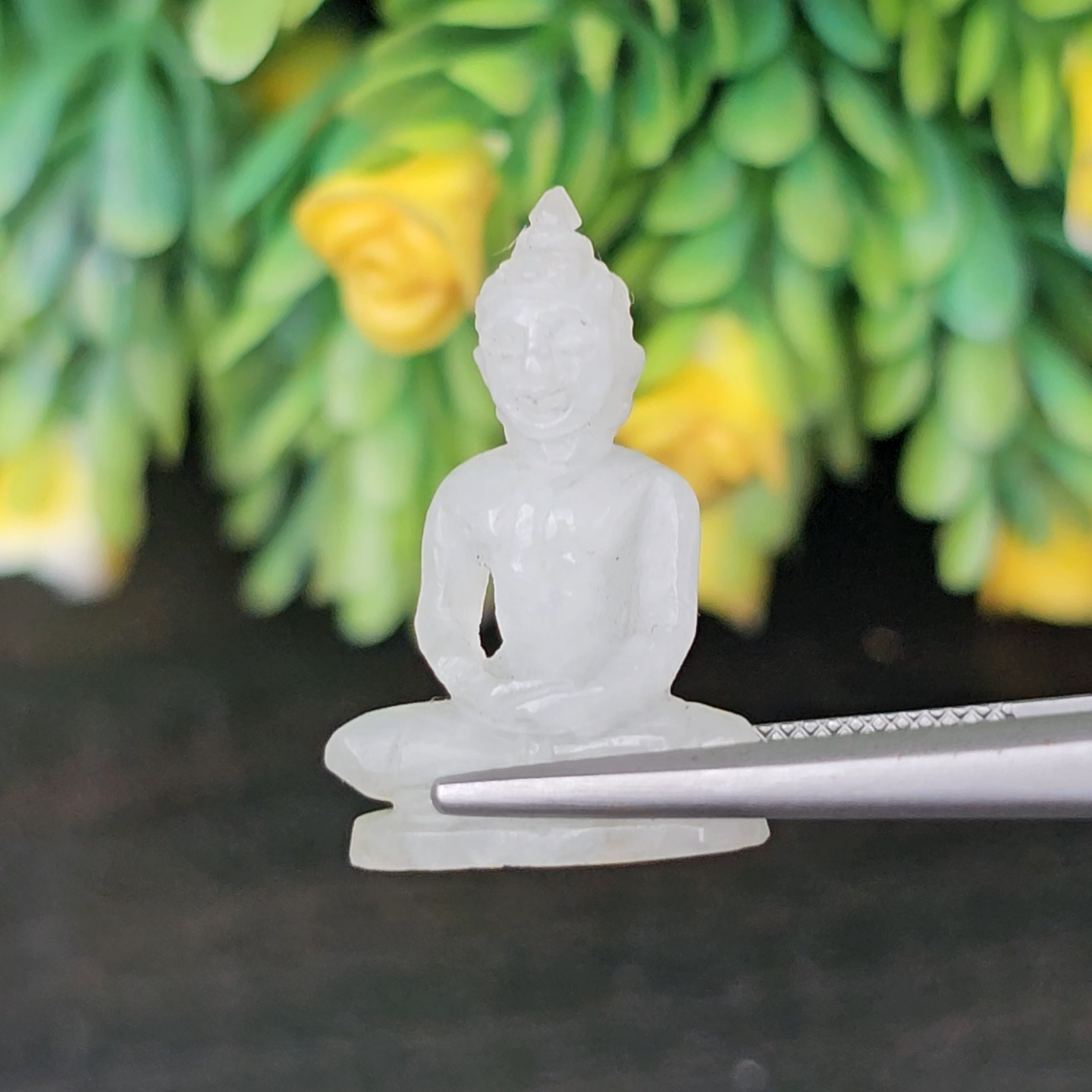 หยก แกะสลัก รูป พระ (Burmese jadeite) 14.57 กะรัต (cts.) หยก พม่า แท้