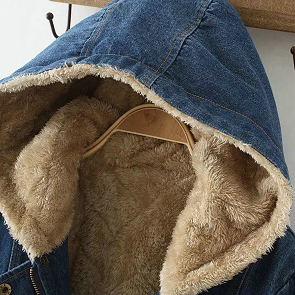 เสื้อโค้ทยีนส์กันหนาวใส่ติดลบ มีฮู้ด ซับขนนุ่ม (11650LM)