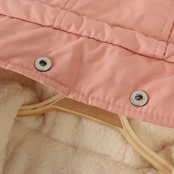 เสื้อโค้ทกันหนาววินเทจ มีฮู้ด ซับผ้าขนนุ่มใส่ติดลบได้ (12216LM)