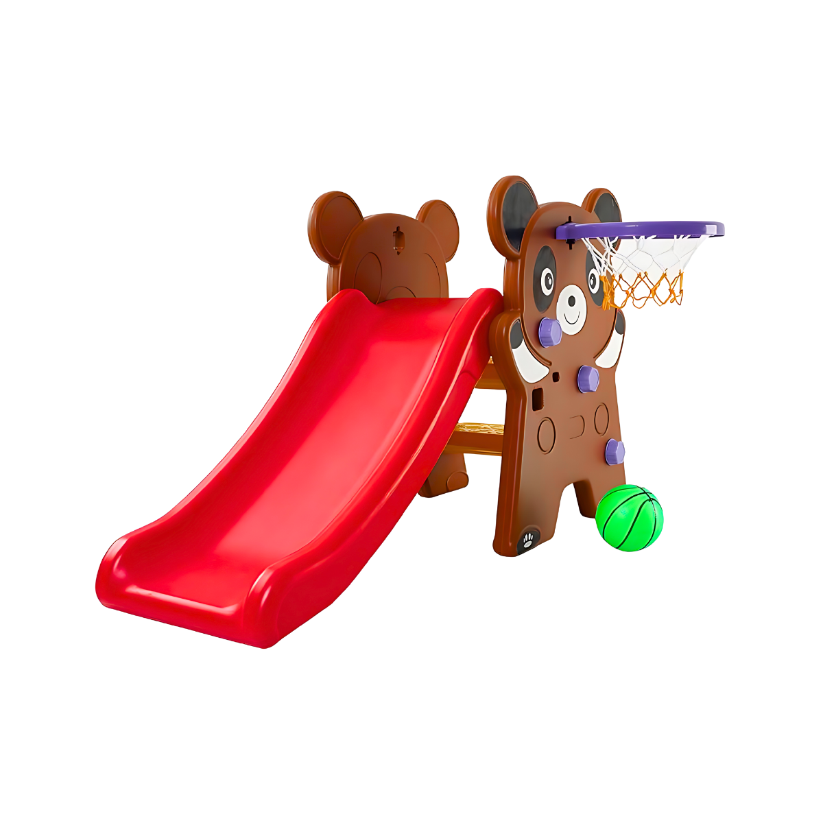 กระดานลื่น กระดานลื่นหมีแสนซน (ห่วงบาสในตัว) Slide Naughty Bear Slide