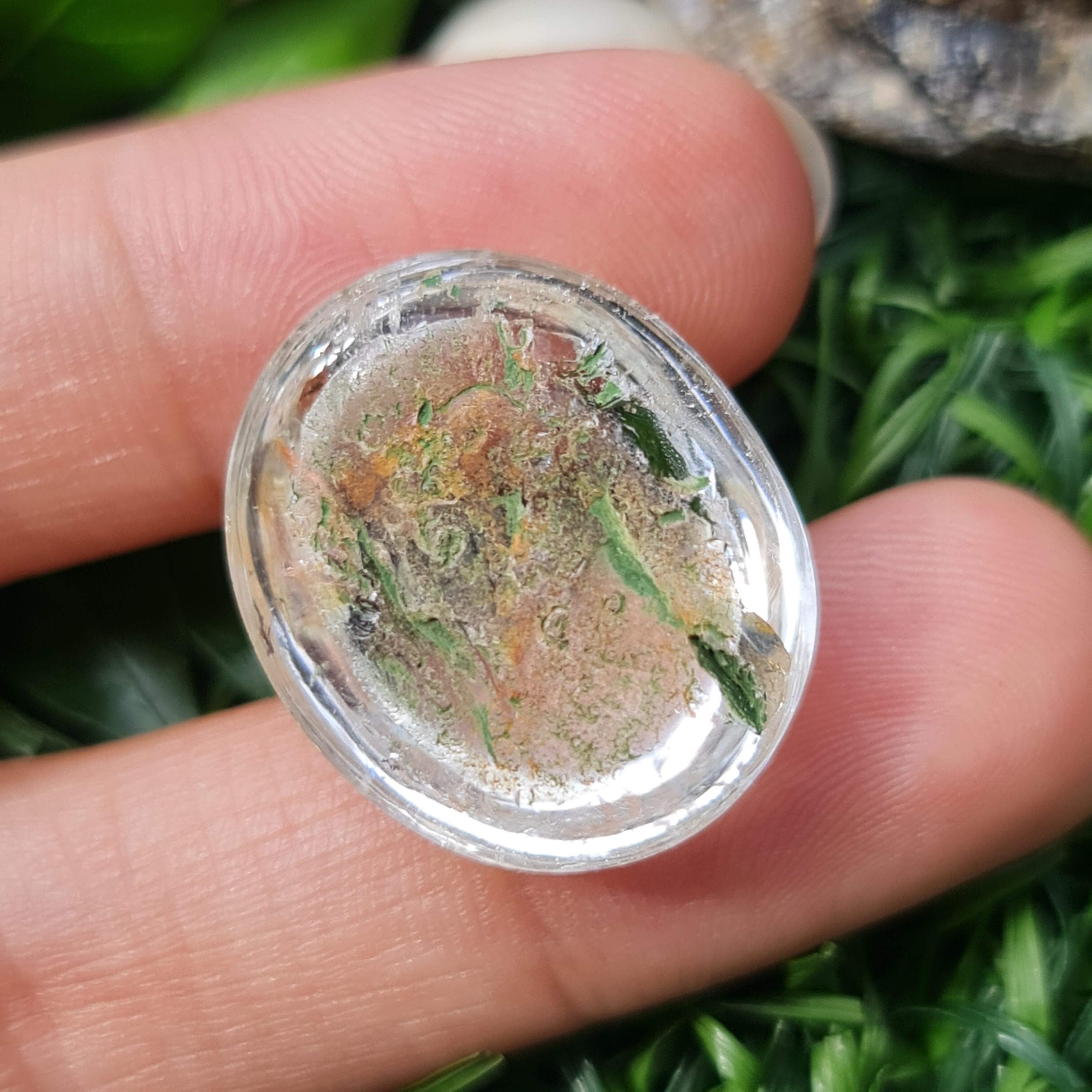 โป่งข่าม ควอตซ์ Rutilated Quartz 33.32 กะรัต Cts. พลอยแท้ อัญมณีมงคลประจําวันเกิด เครื่องประดับพลอย