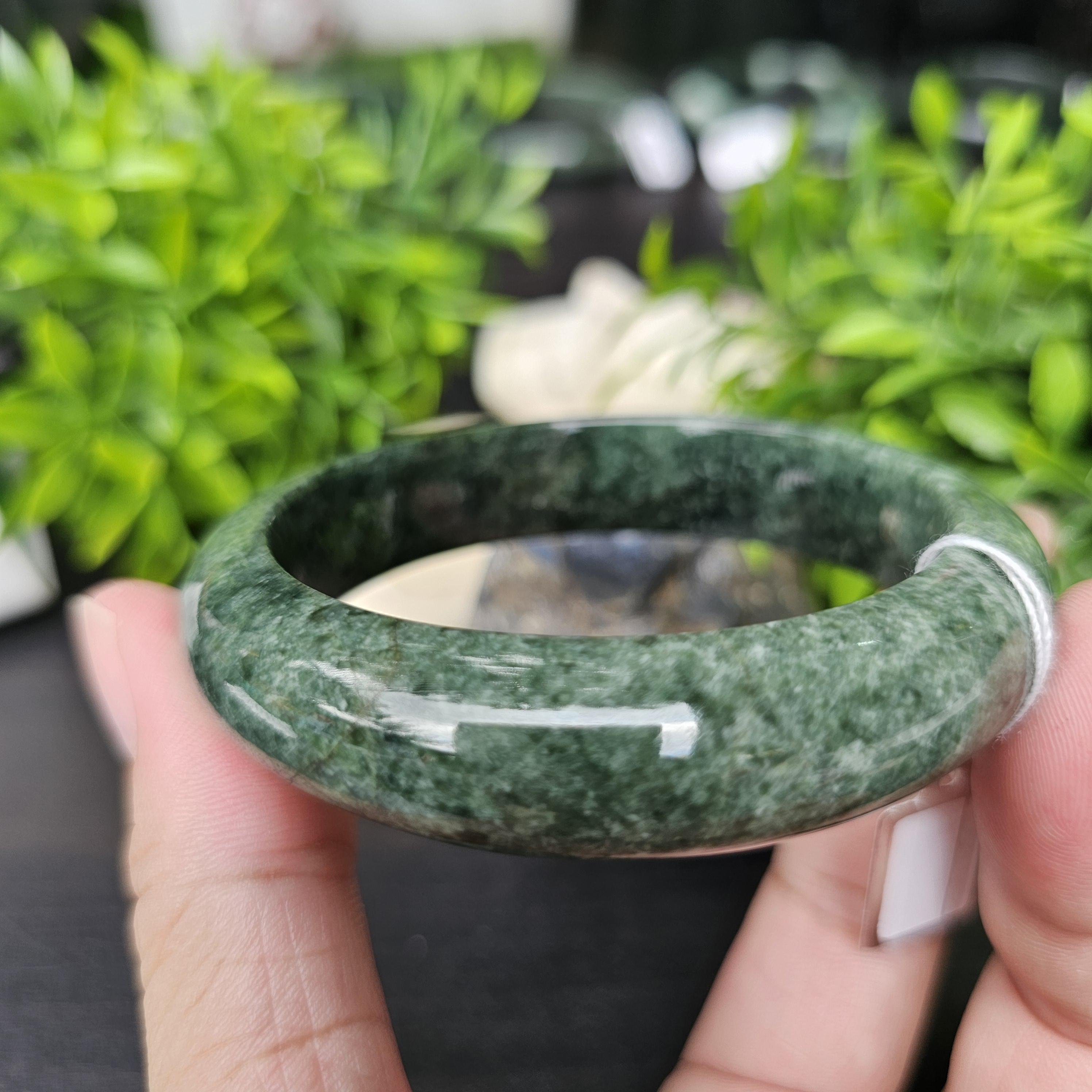 JB6804041 หยก พม่า แท้ Jade กำไลหยก 62.0 มม. (Jadeite bracelet) พม่า (Myanmar)