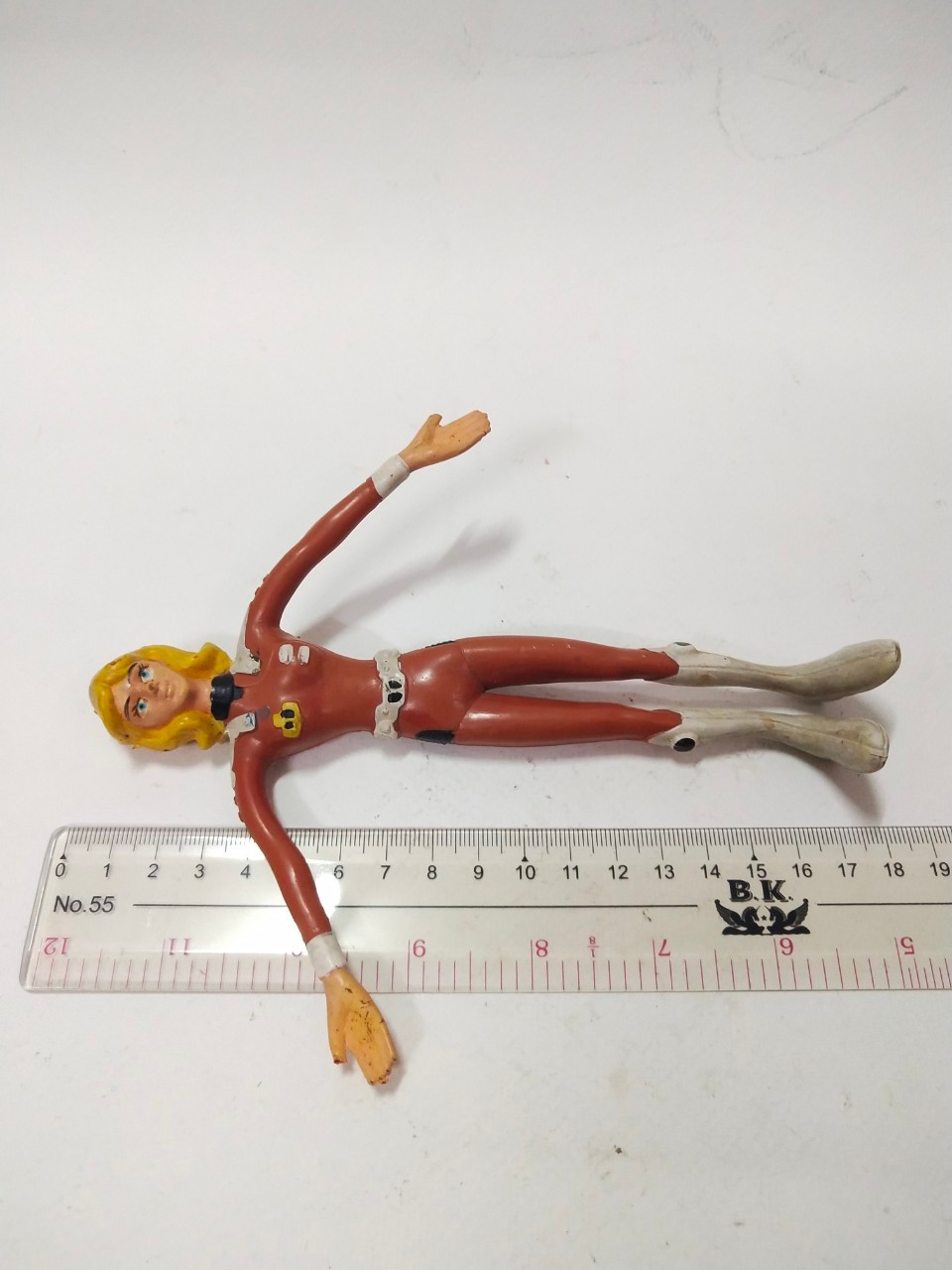 ตุ๊กตายางดัด กัปตัน Flam johann landor จากเรื่อง กัปตันฟิวเจอร์ ของ POPY 1979 งานเก่าสะสม เก่าเก็บตามสภาพ