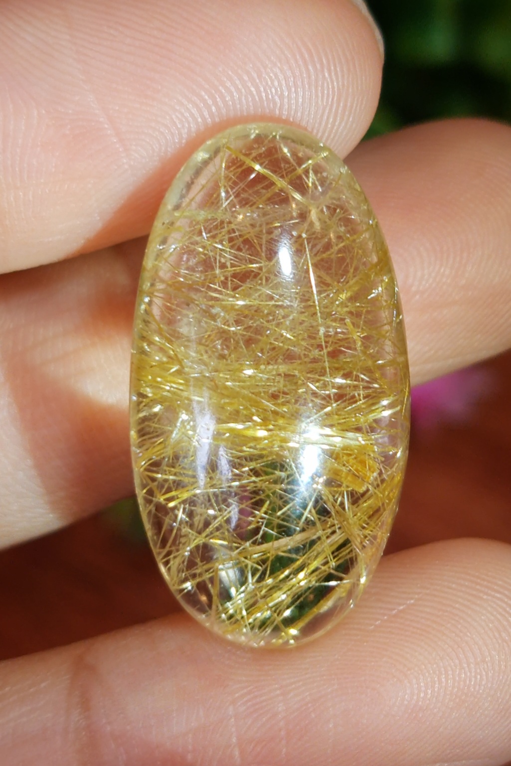 ไหมทอง ควอตซ์ Golden Rutilated Quartz 26.08 กะรัต Cts.พลอยแท้ อัญมณีมงคลประจําวันเกิด เครื่องประดับพลอย