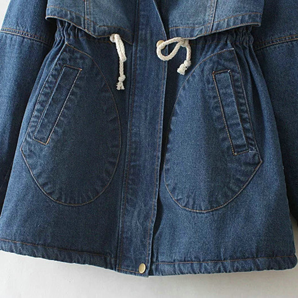 เสื้อโค้ทยีนส์กันหนาวใส่ติดลบ มีฮู้ด ซับขนนุ่ม (11650LM)