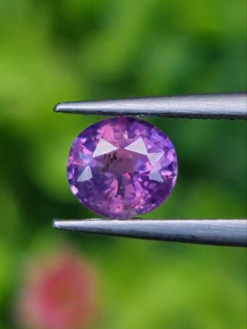 พลอย เพอเพิล แซฟไฟร์ สีม่วง Purple Sapphire 1.13 กะรัต (Cts.) พลอยแท้ อัญมณีมงคลประจําวันเกิด เครื่องประดับพลอย