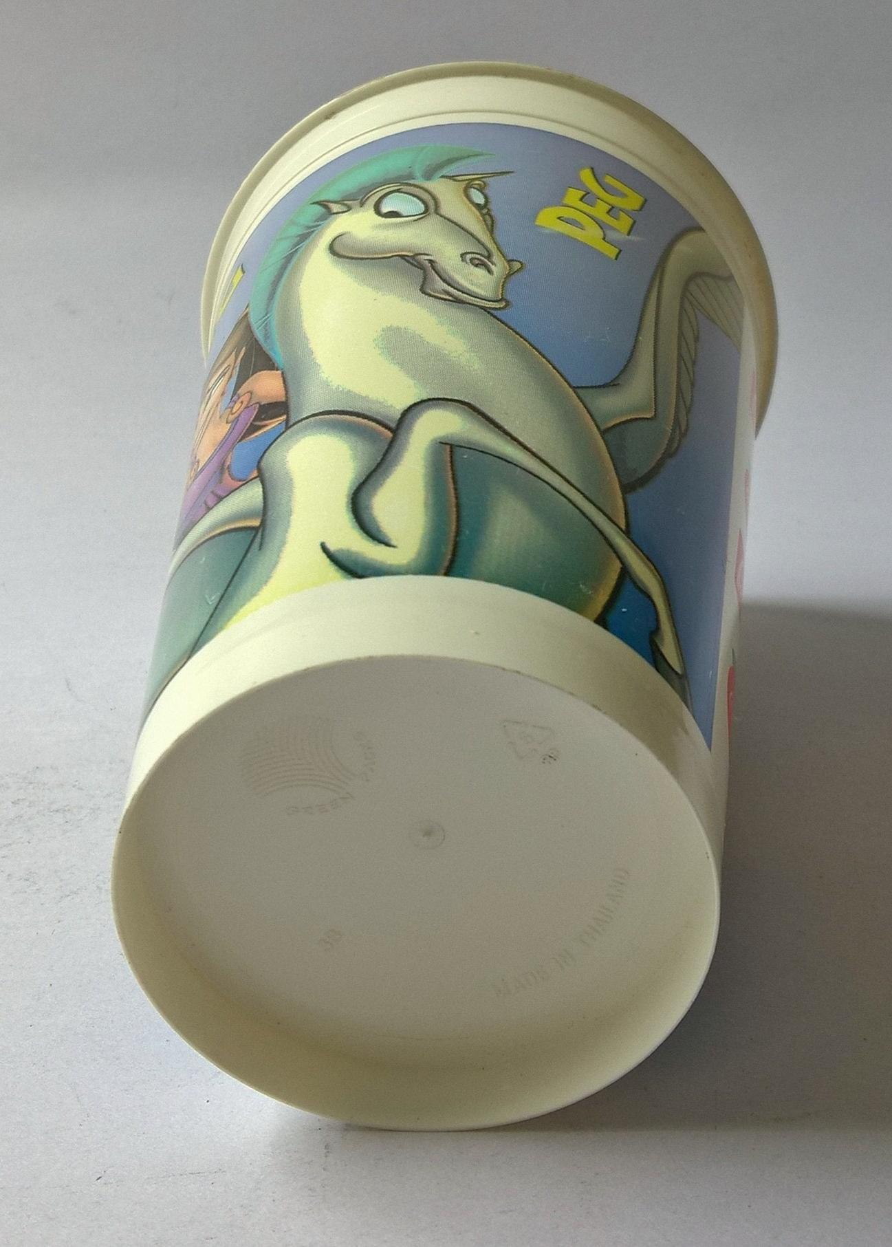 แก้วน้ำพลาสติกงานเก่า จากภาพยนต์ ดิสนีย์การ์ตูน เรื่อง เฮอร์คิวลิส Hercules1997 ของสะสมจาก Mc Donald ของเก่า โปรดตรวจสอบทุกภาพ