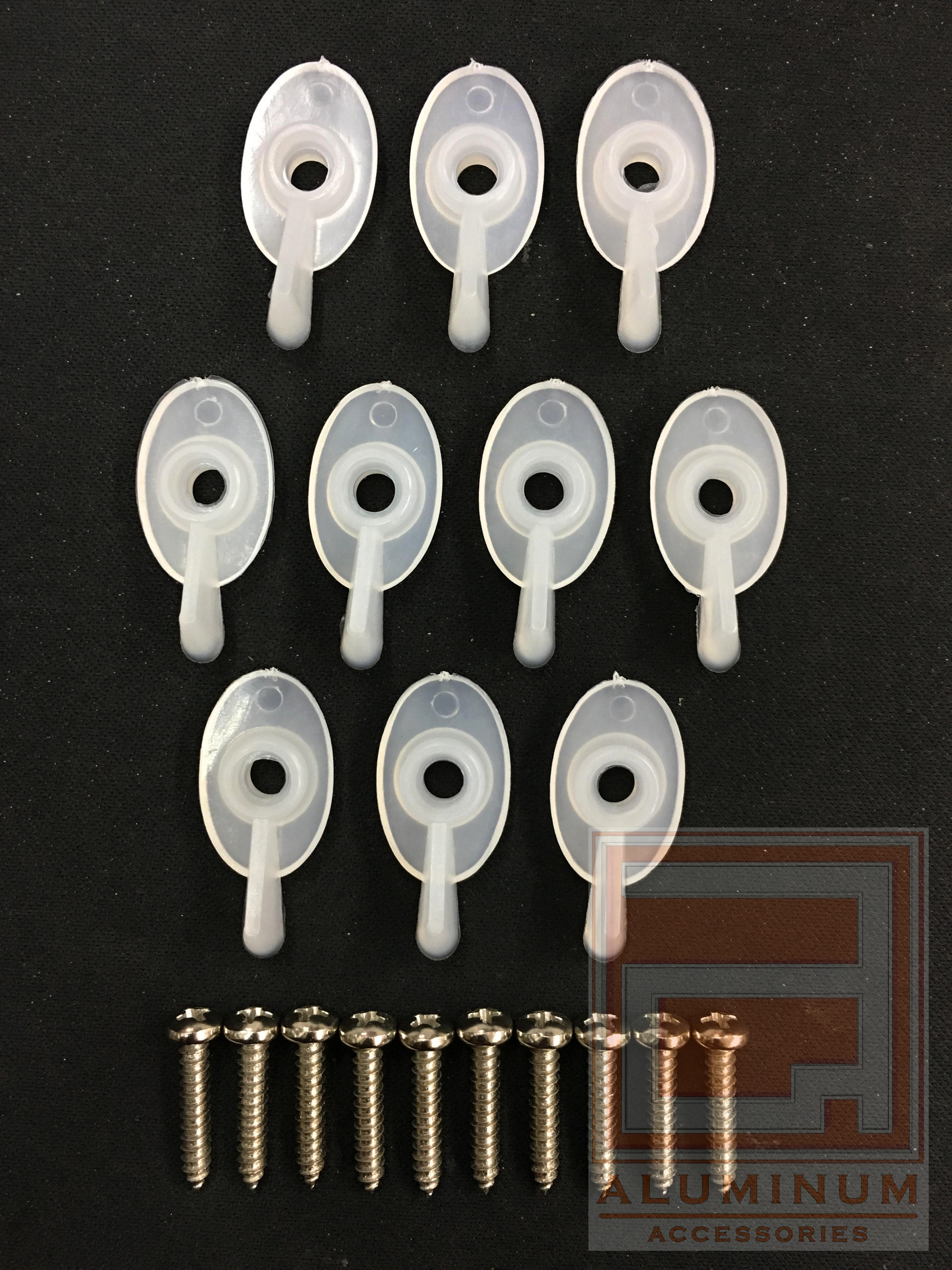 ชุดลูกบิดหางปลา สีขาว