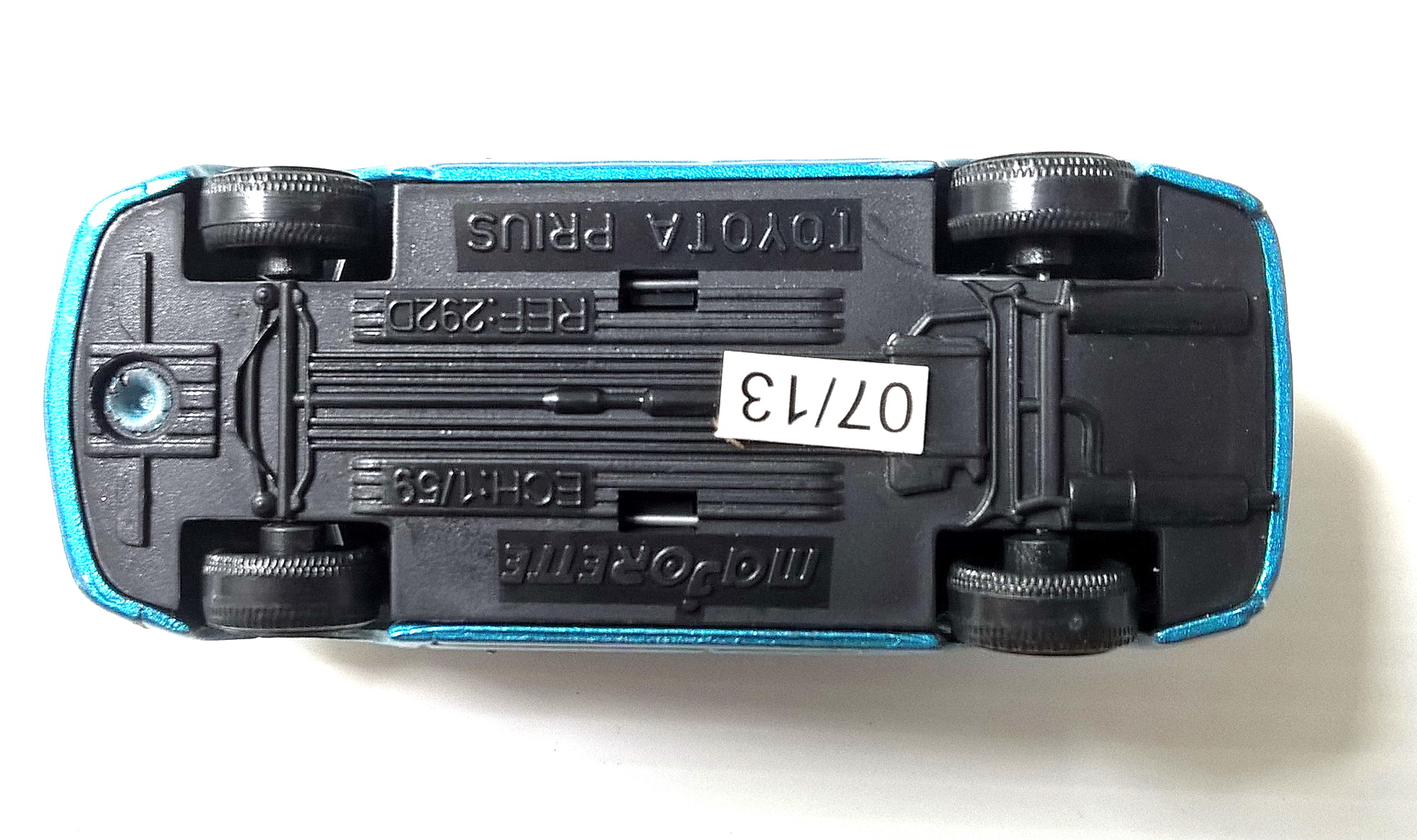 ขายโมเดลรถ Majorette Toyota Prius สีฟ้าเขียว Ech 1:59 ,Ref:292D