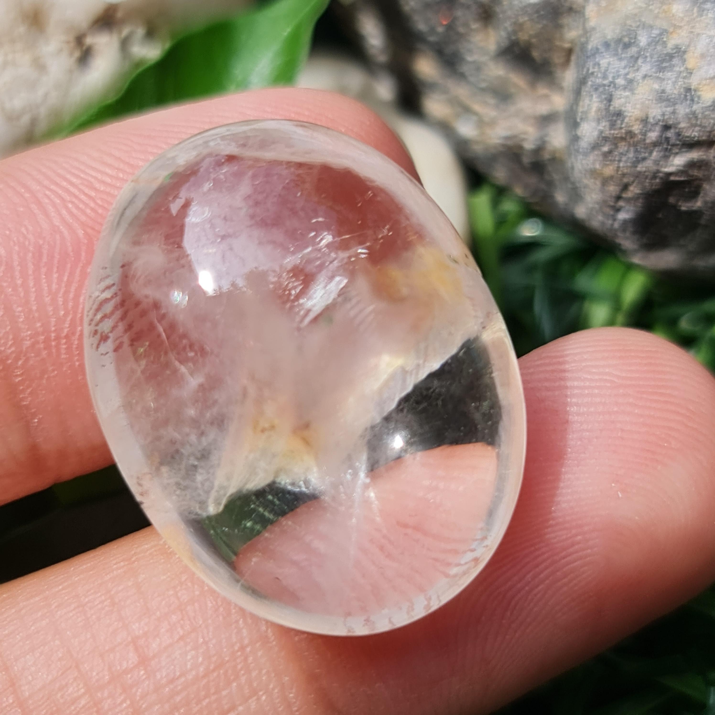 โป่งข่าม ควอตซ์ Rutilated Quartz 29.57 กะรัต Cts. พลอยแท้ อัญมณีมงคลประจําวันเกิด เครื่องประดับพลอย