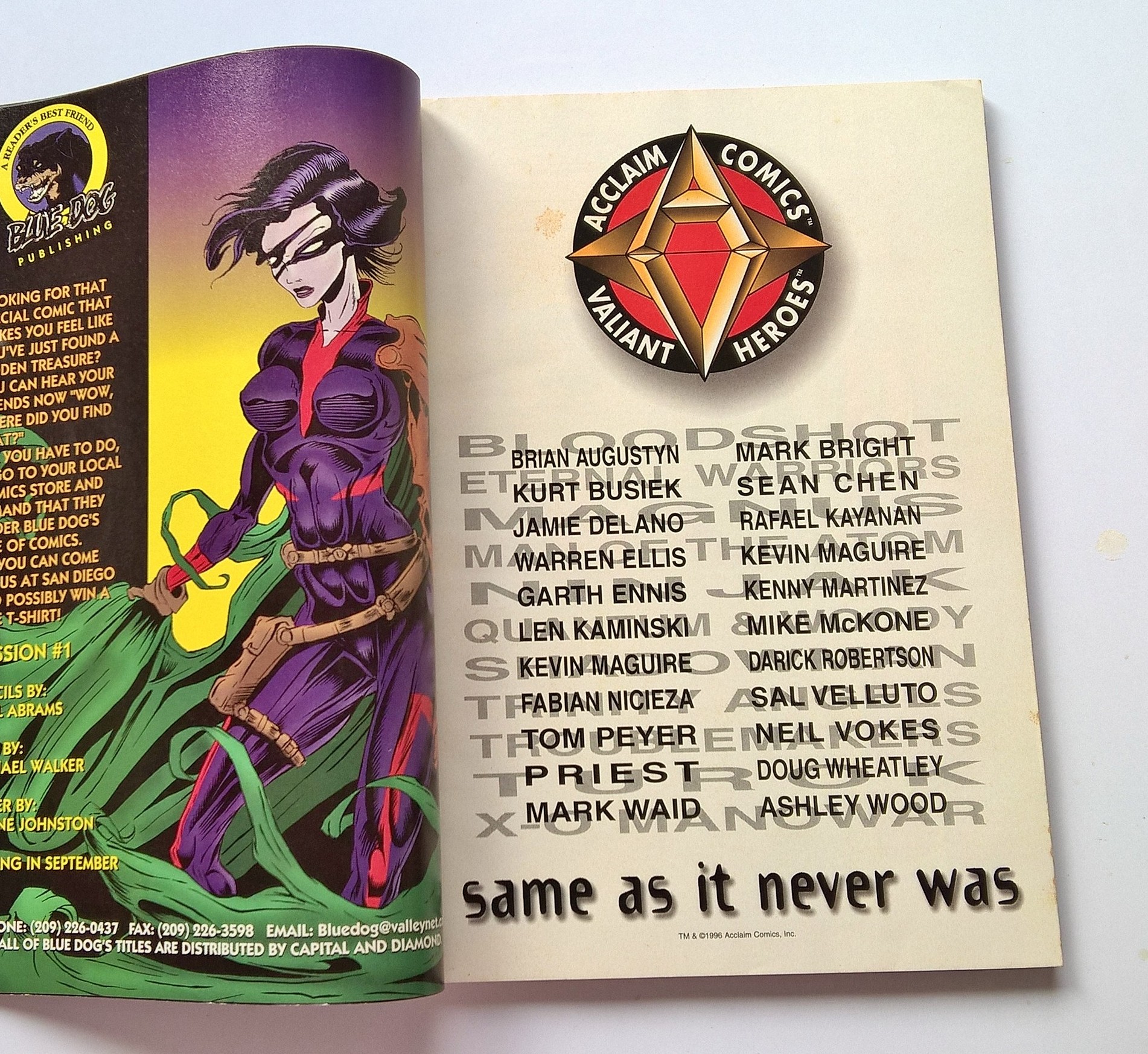 นิตยสารการ์ตูนเก่า ภาษาอังกฤษ Warrior #1 Comic Book in the World,Warrior-Callahan-Smith "I AM, I AM IRONMAN" FAN#14, AUGUST 1996