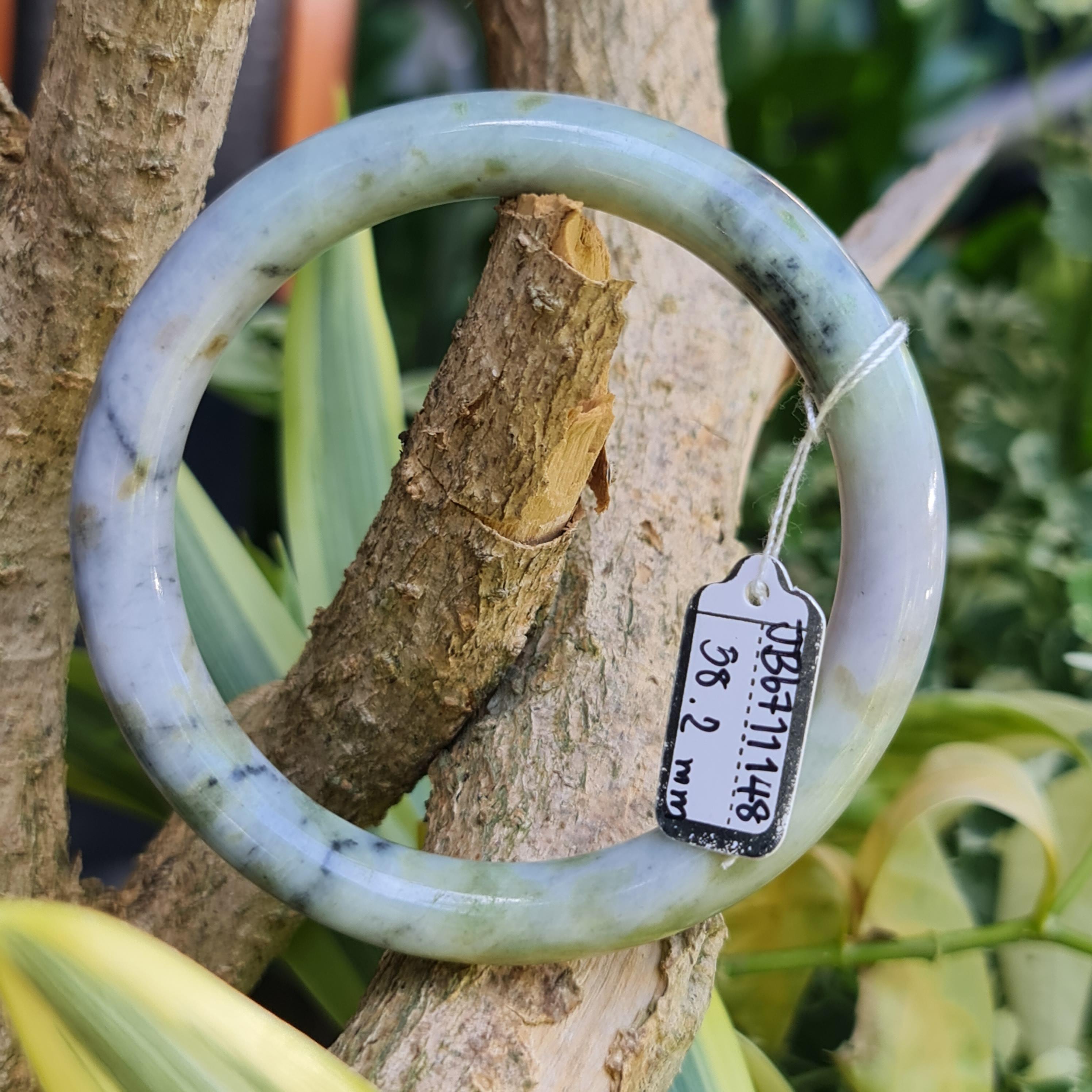 JB6711148 หยก พม่า แท้ Jade กำไลหยก 58.2 มม. (Jadeite bracelet) พม่า (Myanmar)