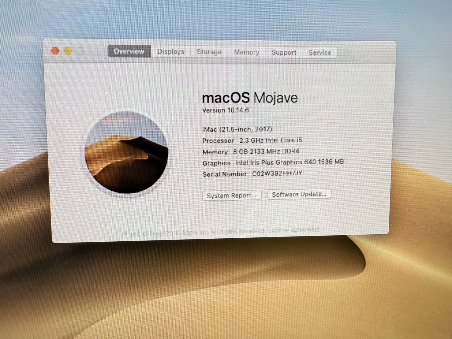 Apple iMac 2017 21.5" (i5-7360U/8GB/HDD 1TB/VGA lris Plus 640 1536MB) มี 12 เครื่องสุเท้าย