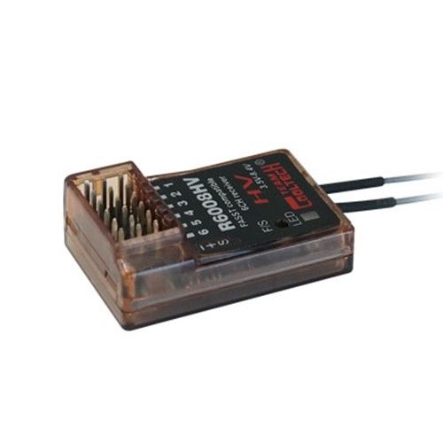 รีซีฟ Cooltec R6008HV ระบบ Futaba FASST 2.4GHz ใช้กับ 6ex 7c 8fg 10cg 12fg 14sg 16sz 18sz 3PK 4PK