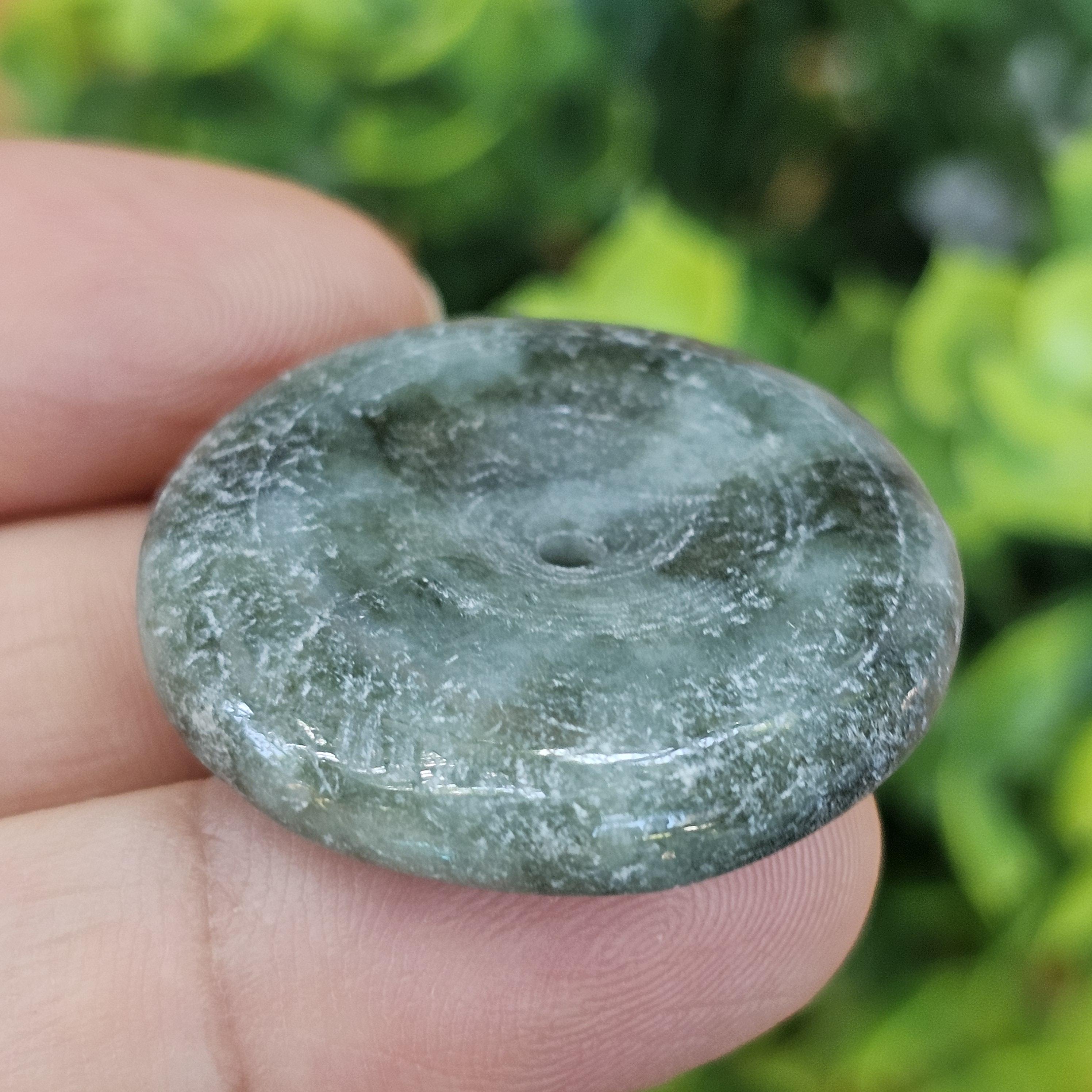 หยก พม่า แท้ Jade จี้โดนัทหยก (Bi-dise jadeite) พม่า (Myanmar) 60.48 กะรัต (Cts.)