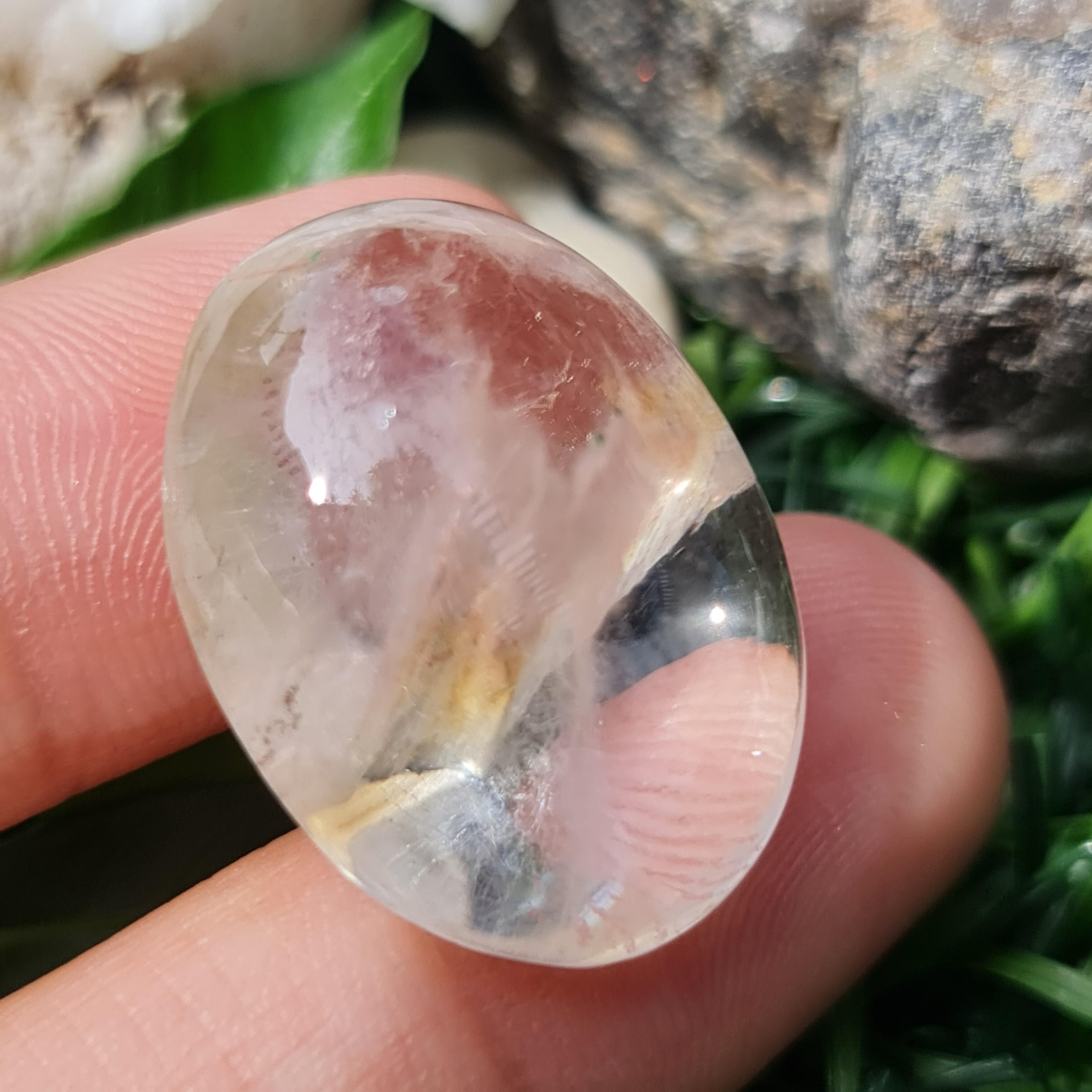 โป่งข่าม ควอตซ์ Rutilated Quartz 29.57 กะรัต Cts. พลอยแท้ อัญมณีมงคลประจําวันเกิด เครื่องประดับพลอย