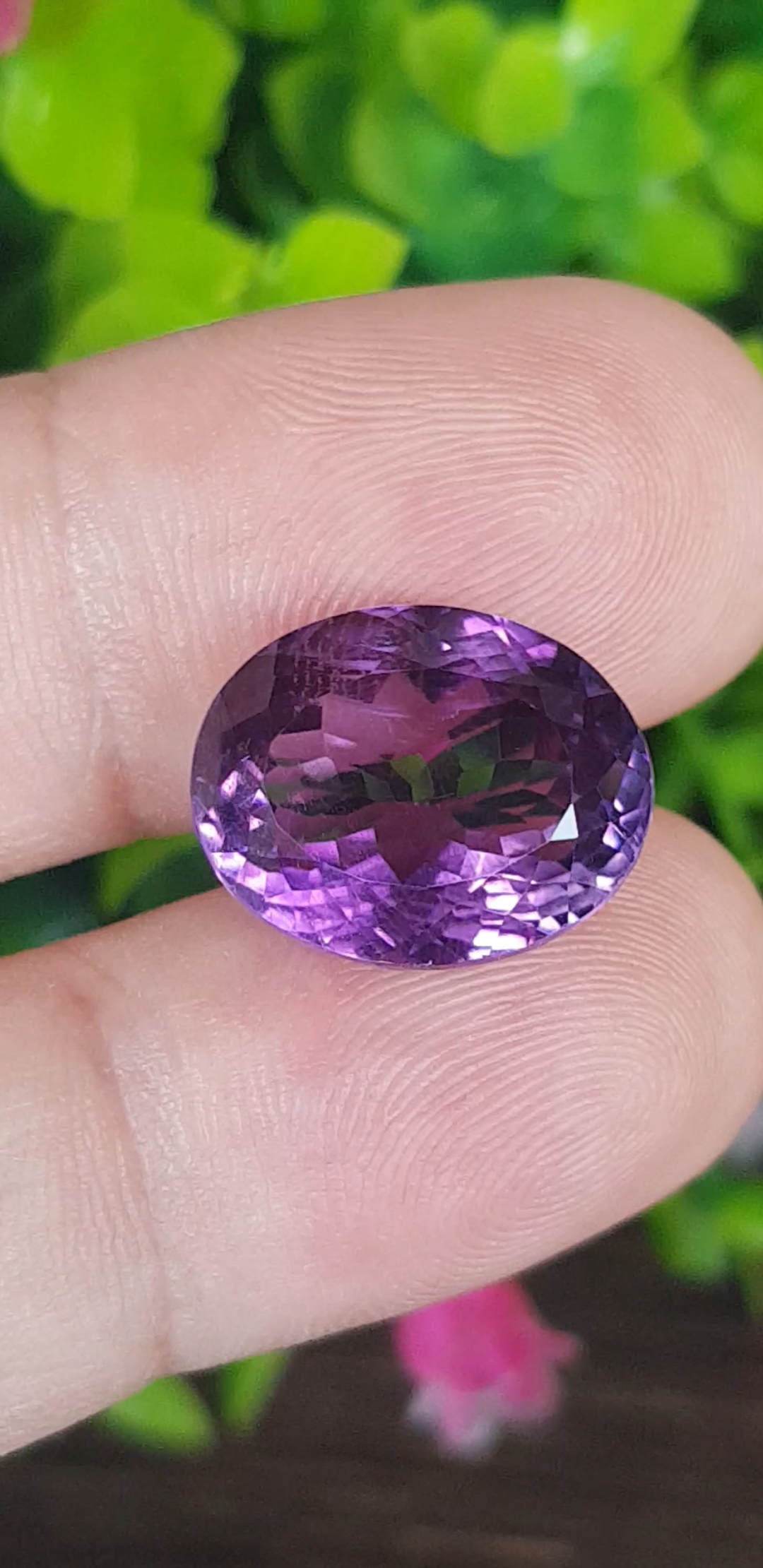 พลอย อเมทิส Amethyst 15.57 กะรัต (Cts.) พลอยแท้ อัญมณีมงคลประจําวันเกิด เครื่องประดับพลอย