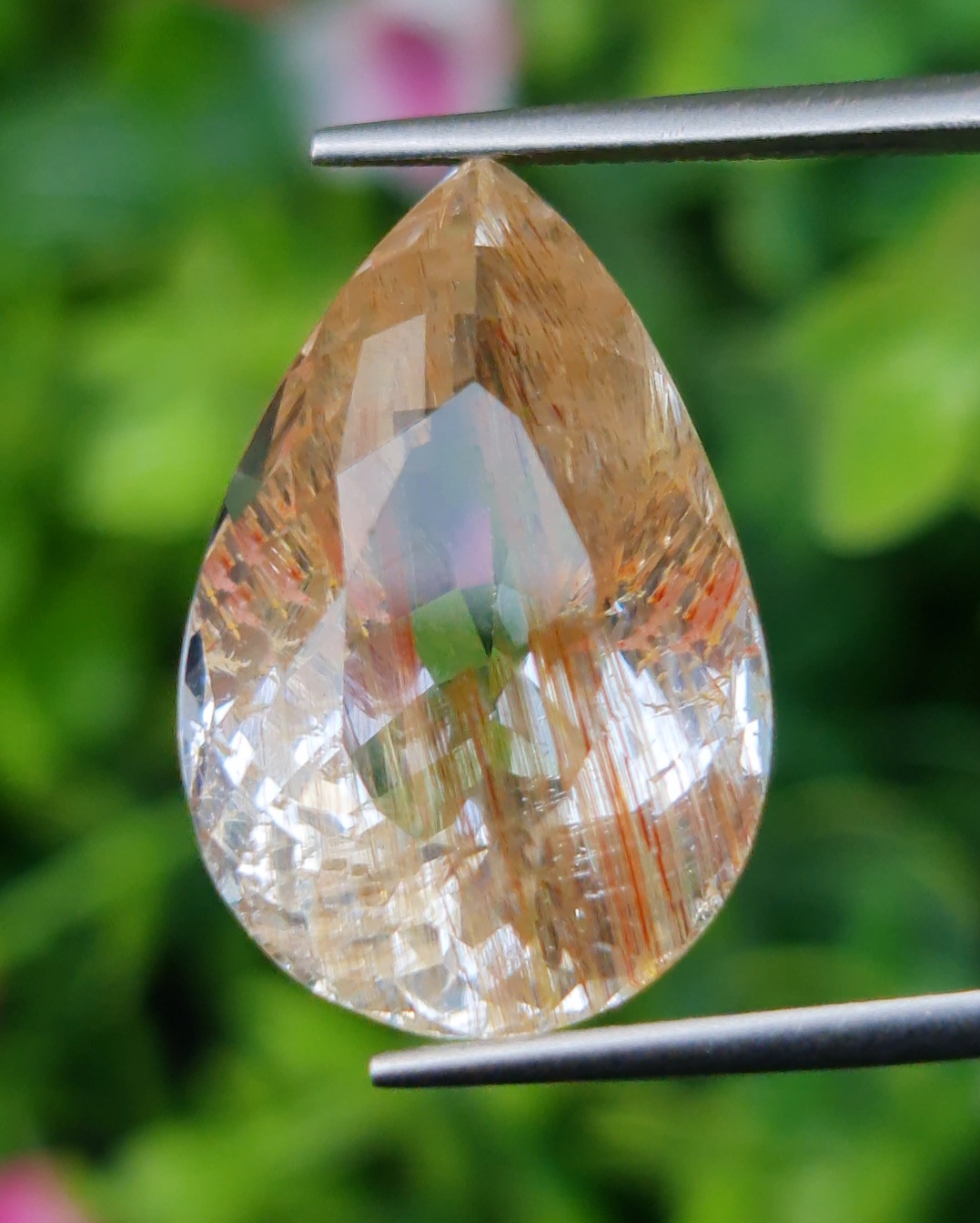 ไหมทอง โทแพซ Golden Rutilated Topaz 5.58 กะรัต Cts.พลอยแท้ อัญมณีมงคลประจําวันเกิด เครื่องประดับพลอย