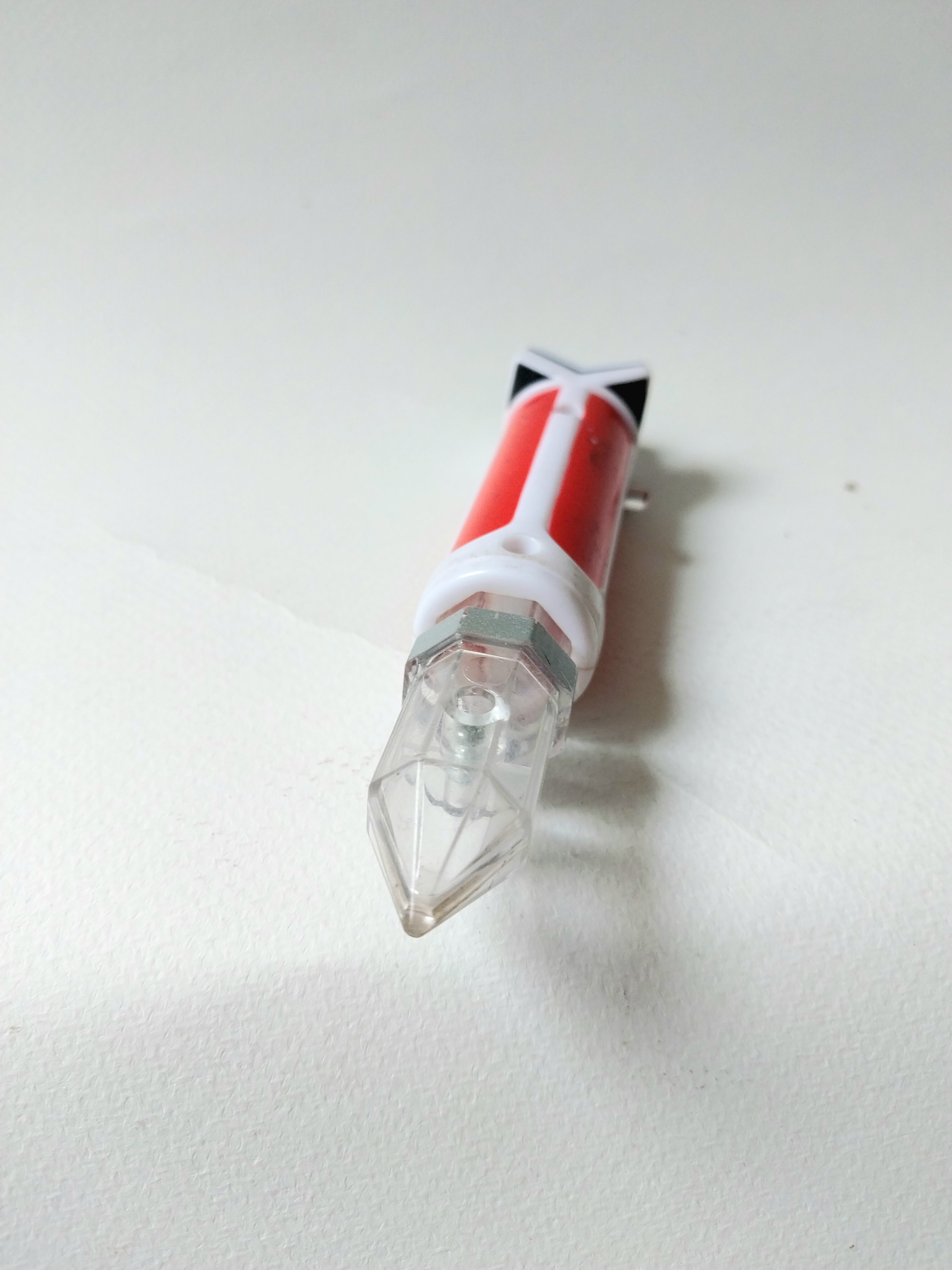 มีหลายภาพ,แคนดี้ทอย อุปกรณ์แปลงร่างอุลตร้าแมนเอทตี้ (อุลตร้าแมน80) ไบรท์สติ๊ก **ไม่มีระบบไฟ,ไม่มีแสง ไม่มีเสียง กดปุ่มเลื่อนแท่งใสให้ยืดออกมาได้ตามภาพ-มีรอยบ้าง