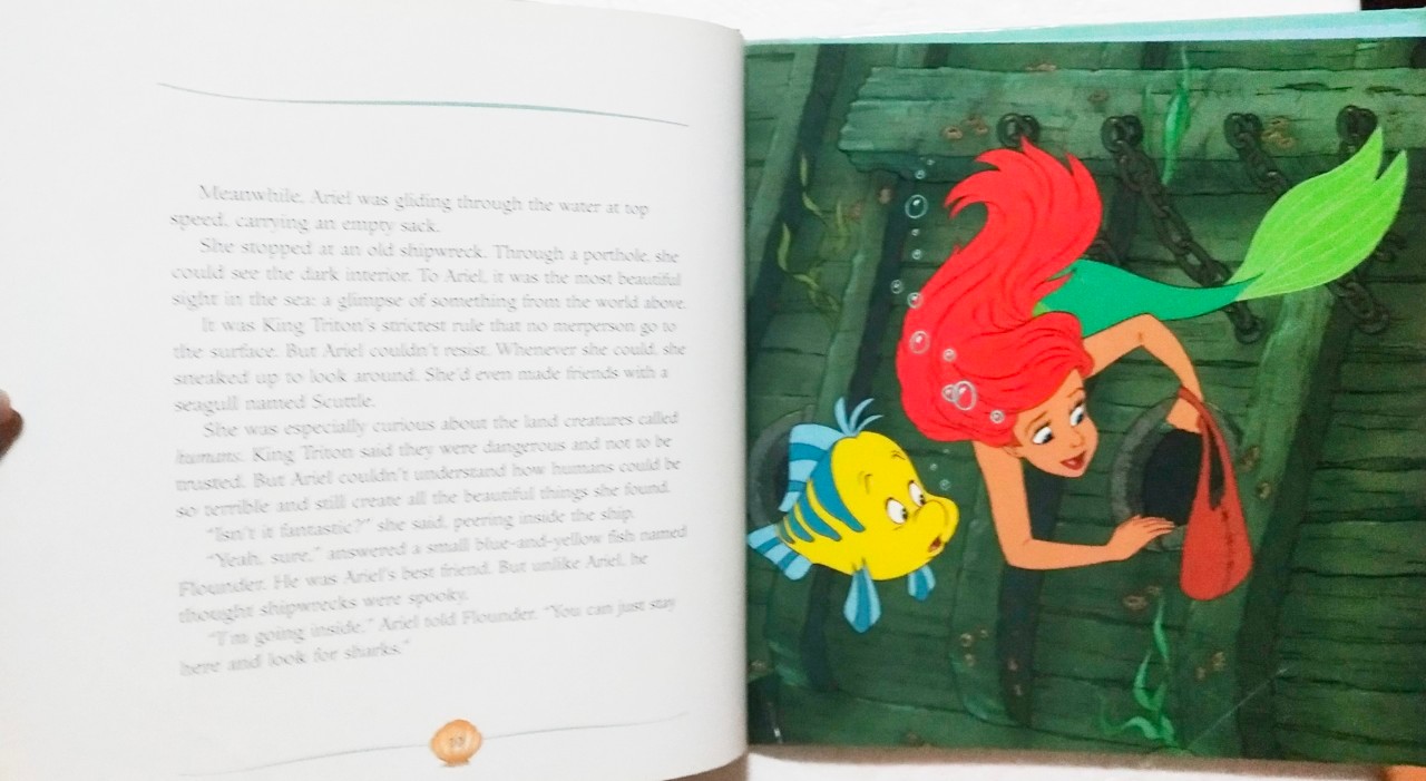 หนังสือนิทานภาพสวย**ปกหลังมีตำหนิตรงสันบนและมีรอยตามภาพ, เจ้าหญิงเงือกน้อย แอเรี่ยล The Little Mermaid