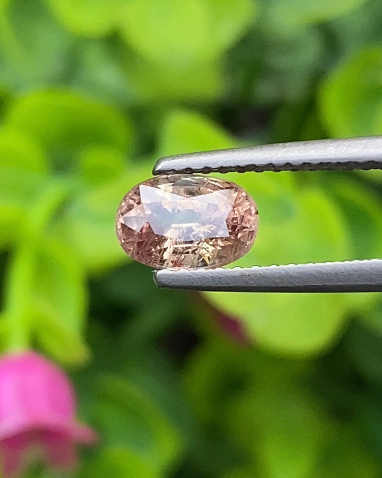 พลอย คัลเลอร์เชนจ์ แซฟไฟร์ Color Change Sapphire 1.19 กะรัต (Cts.) ดิบ พร้อมใบเซอร์ พลอยแท้ อัญมณีมงคลประจําวันเกิด เครื่องประดับพลอย