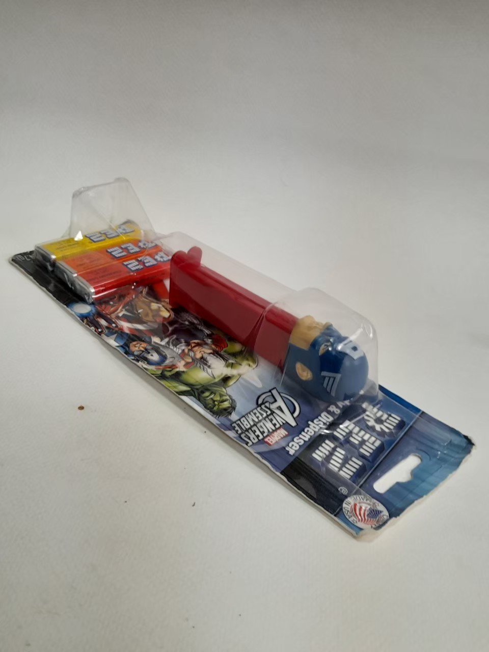 มีหลายภาพ, สำหรับสะสมเท่านั้น ขนมเพซPez หัวกัปตันอเมริกา ,เก่าเก็บ แพ็คมีตำหนิ